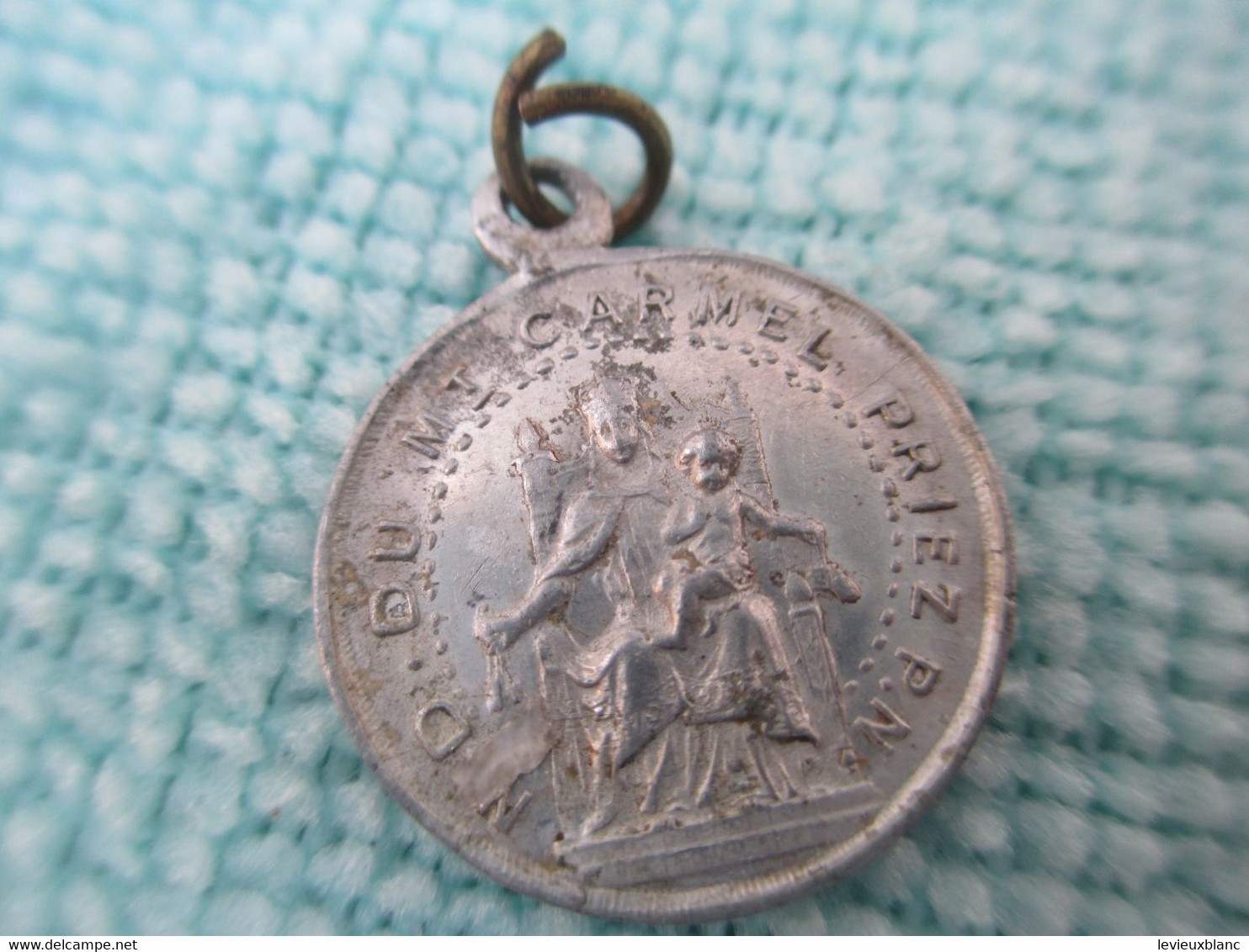 Mini-Médaille Pieuse Ancienne/ND Du Mont Carmel Priez Pour Nous /Aluminium/Début-XX Siècle  CAN 675 - Religion & Esotericism