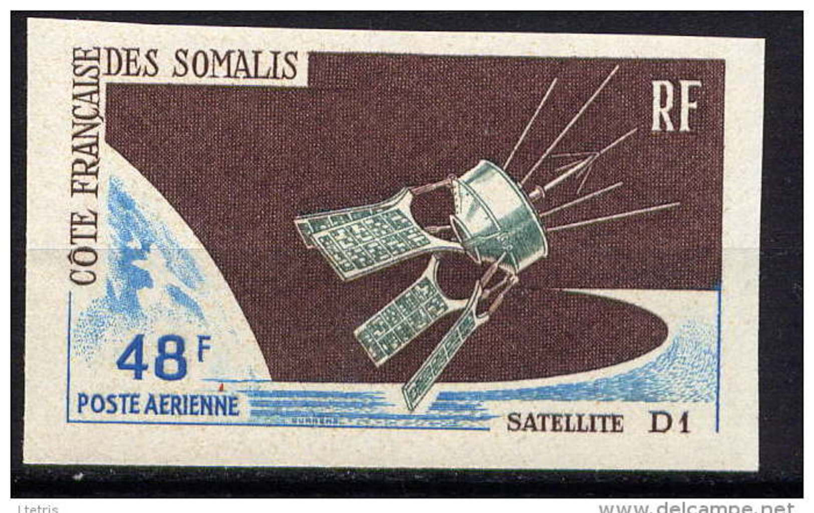 COTE DES SOMALIS - N° A48ND** - SATELLITE D1 - Unused Stamps