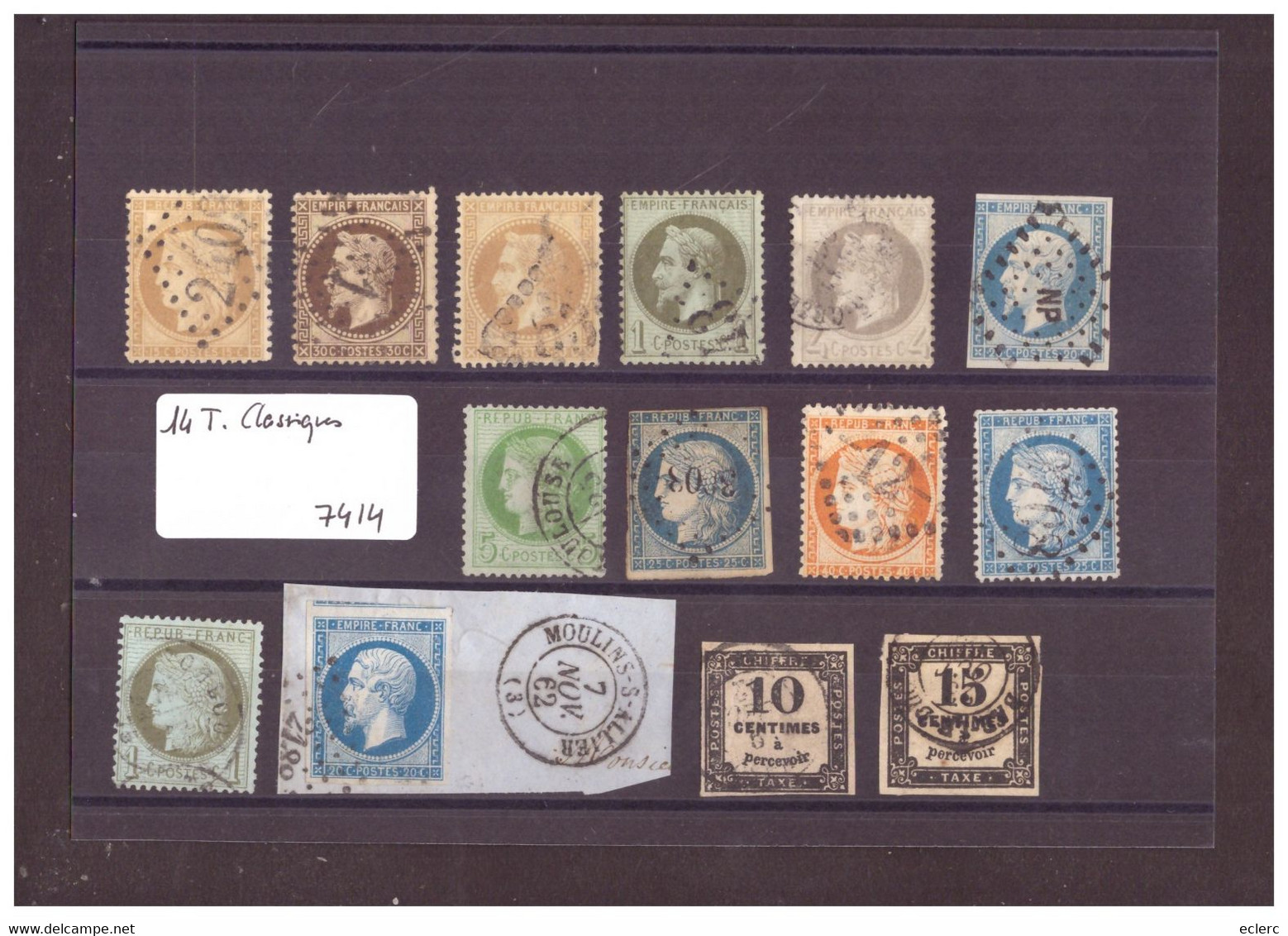 FRANCE - LOT DE 14 TIMBRES CLASSIQUES SANS OU AVEC PETITS DEFAUTS - Sonstige & Ohne Zuordnung