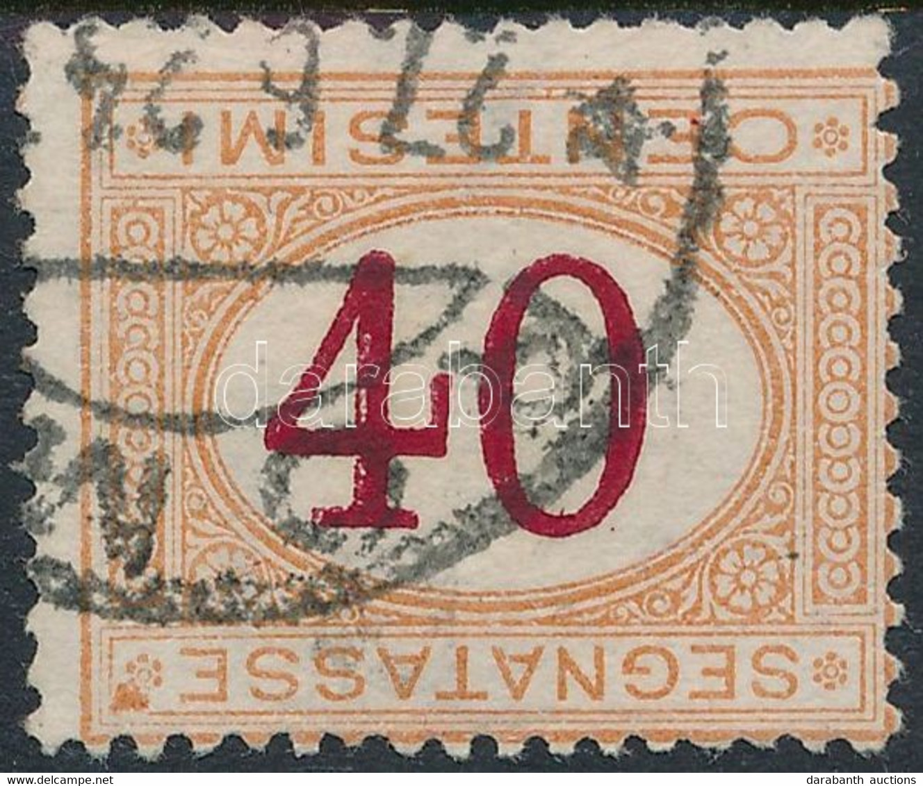 O Olaszország 1870 Porto 40c Fordított értékszámmal (Mi EUR 420.-) - Otros & Sin Clasificación