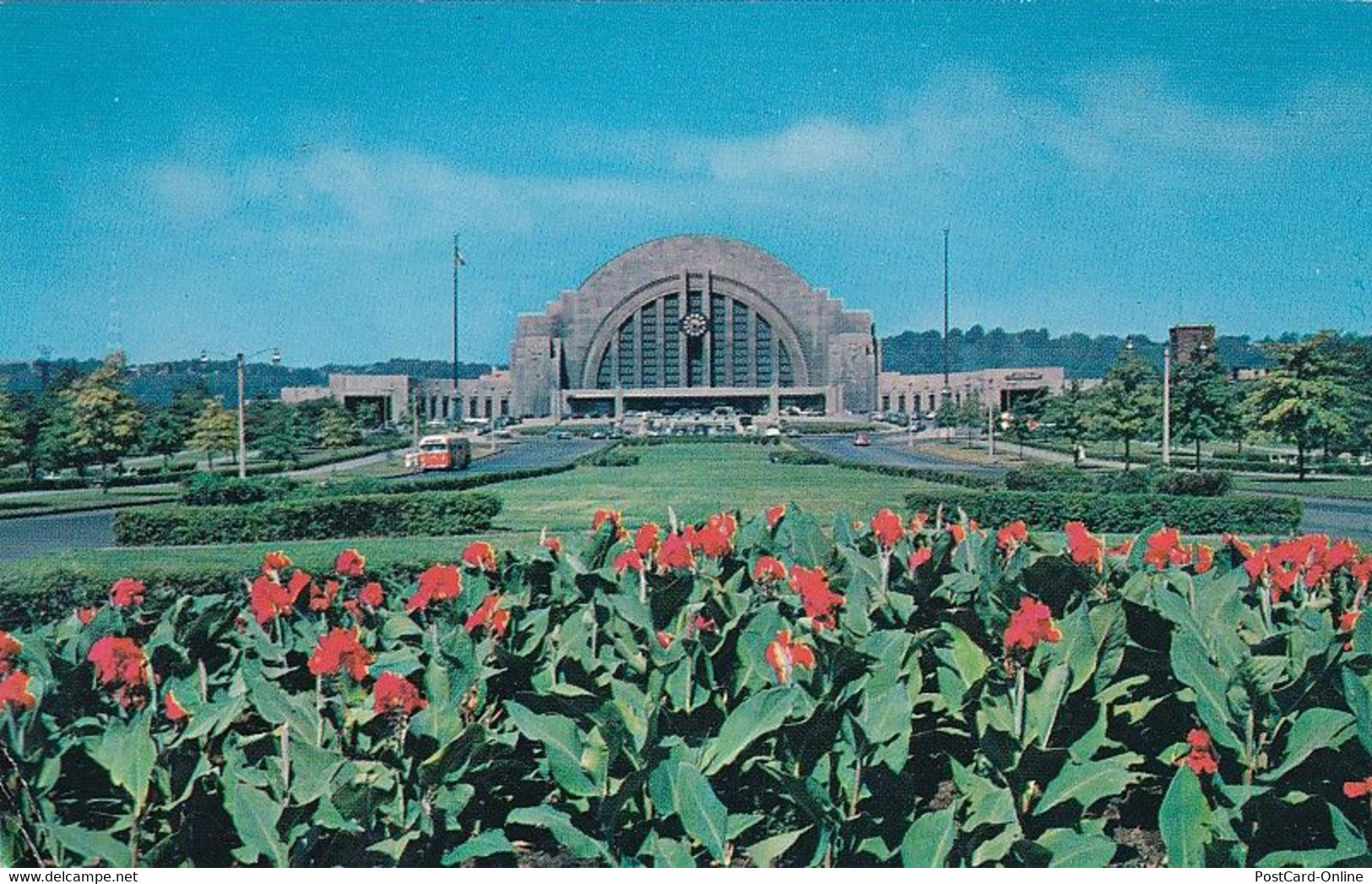 2148 - USA - Ohio , Approach To Cincinnati Union Terminal , Blumen - Nicht Gelaufen - Cincinnati