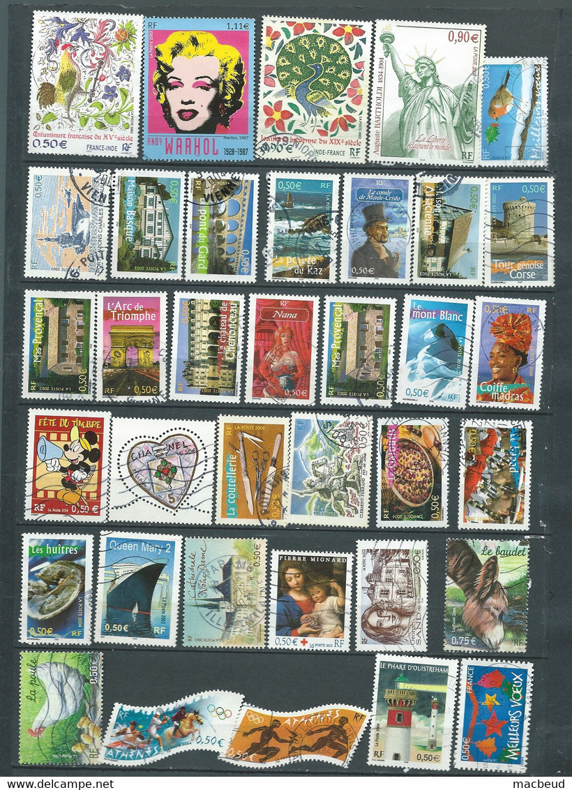 Lot De Plus De 30 Timbres Oblitérés Dea Années  2000  Pa 21404 - Altri & Non Classificati