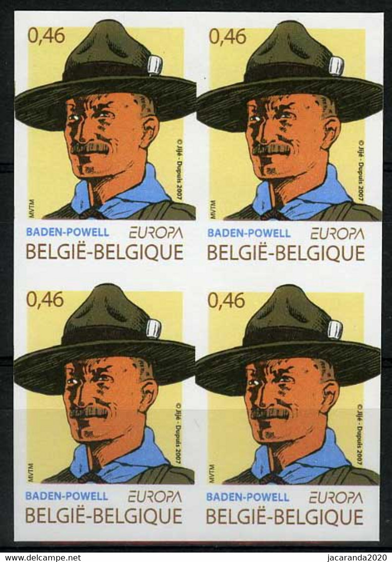 België 3633 ON - Europa 2007 - 100 Jaar Scouts - Scoutisme - Lord Baden Powell - Ongetand - Non Dentelé - Otros & Sin Clasificación