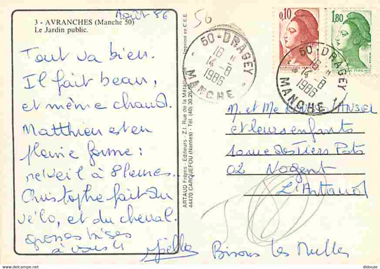 50 - Avranches - Le Jardin Public - Fleurs - CPM - Voir Scans Recto-Verso - Avranches