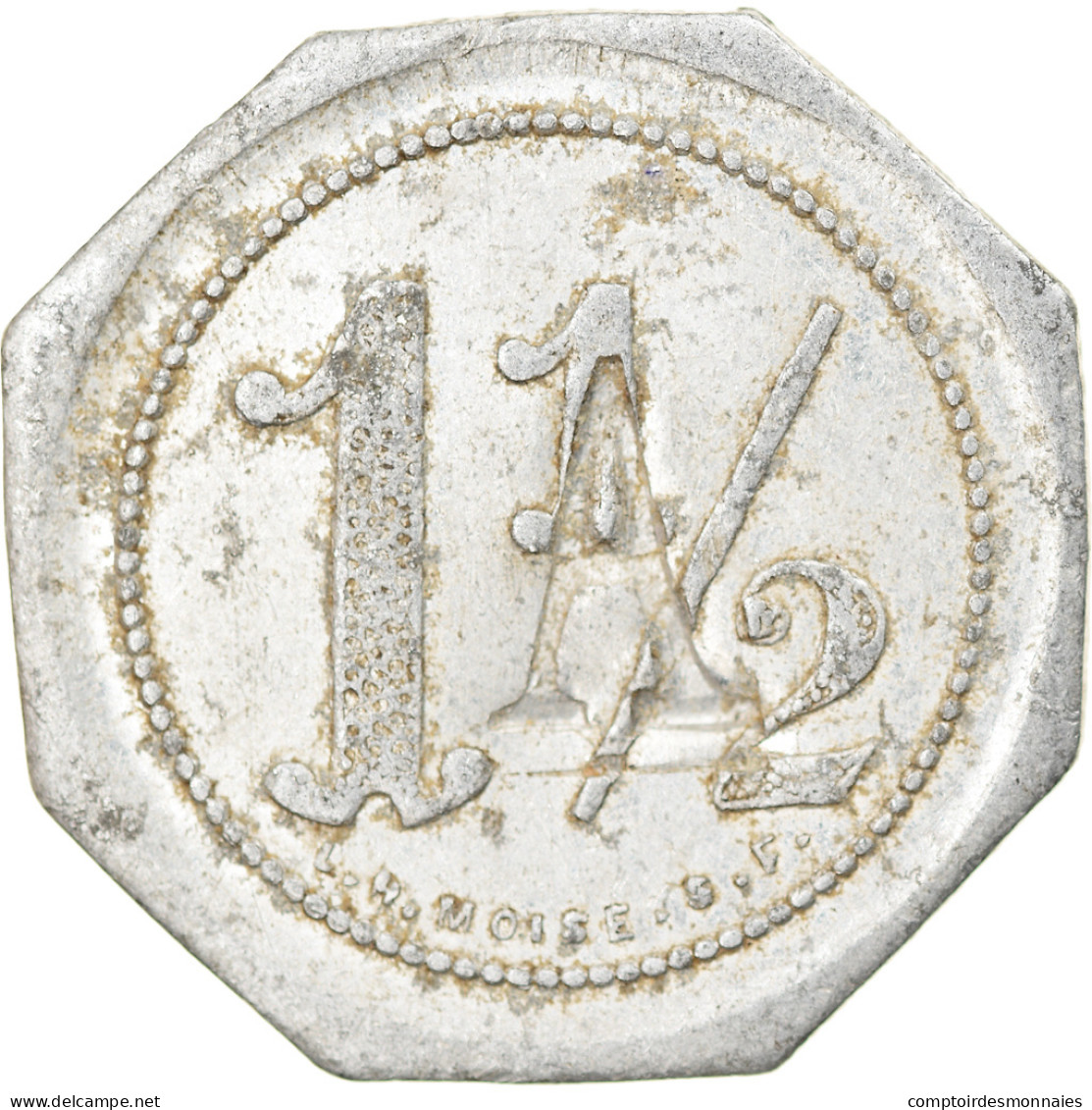 Monnaie, Mexique, Cafetal Guatimoc, L. R. Brewer, Value 1-1/2, Jeton, TTB - Notgeld
