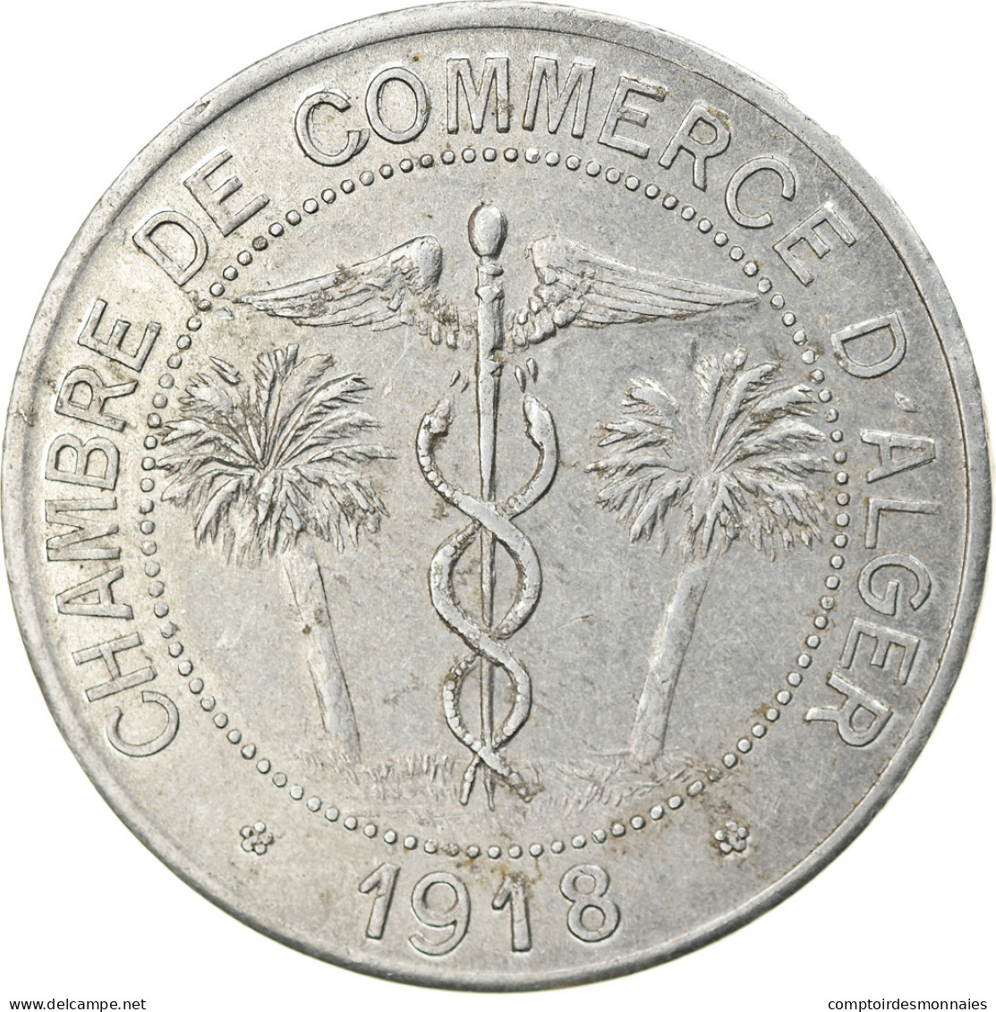 Monnaie, Algeria, Chambre De Commerce, Alger, 10 Centimes, 1918, TTB+ - Monetary /of Necessity