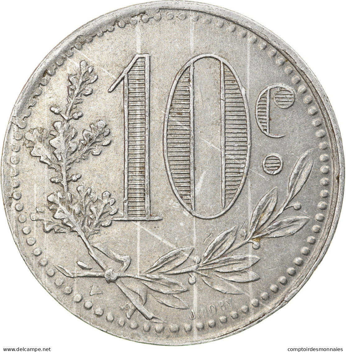 Monnaie, Algeria, Chambre De Commerce, Alger, 10 Centimes, 1919, SUP, Aluminium - Monetary /of Necessity
