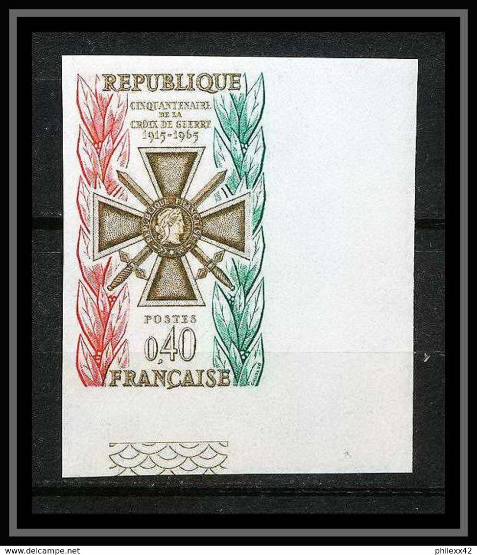 France N°1452 Croix De Guerre War 1914/1918 Coin De Feuille Non Dentelé ** MNH (Imperforate) - Ohne Zuordnung