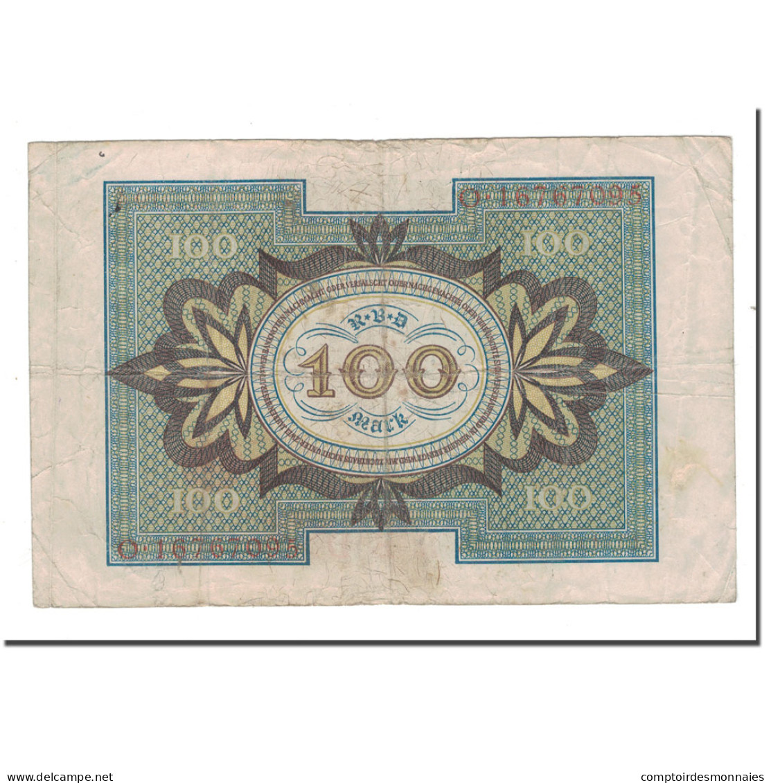 Billet, Allemagne, 100 Mark, 1920, 1920-11-01, KM:69b, B+ - Imperial Debt Administration