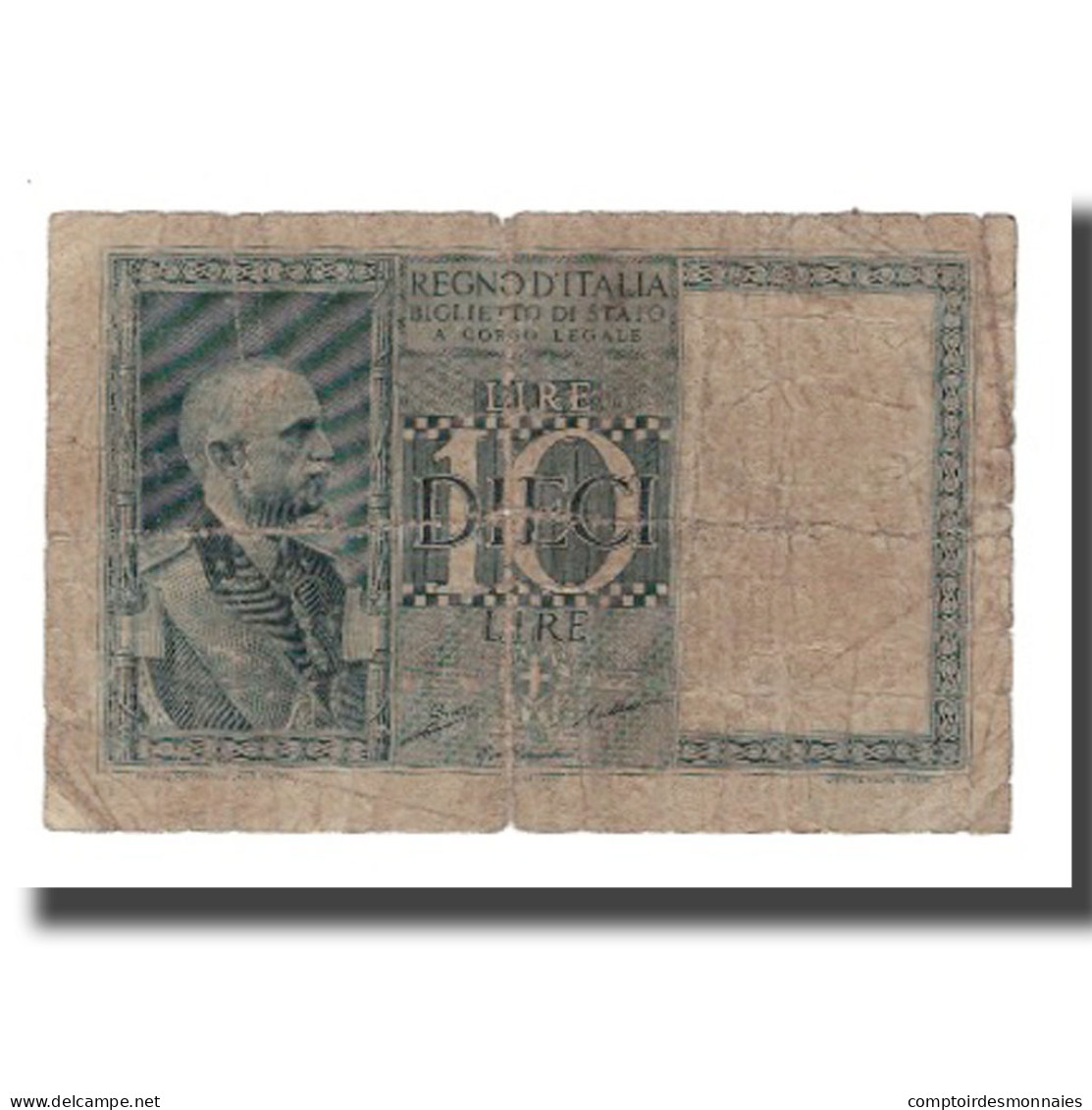 Billet, Italie, 10 Lire, 1935, 1935-06-18, KM:25a, B - Regno D'Italia – 10 Lire