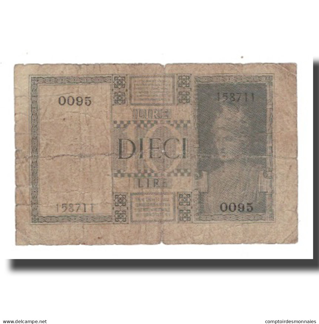 Billet, Italie, 10 Lire, 1935, 1935-06-18, KM:25a, B - Regno D'Italia – 10 Lire