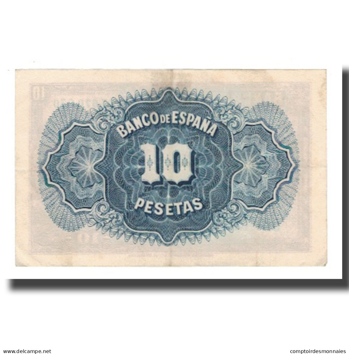 Billet, Espagne, 10 Pesetas, 1935 (1936), KM:86a, TTB - 10 Pesetas