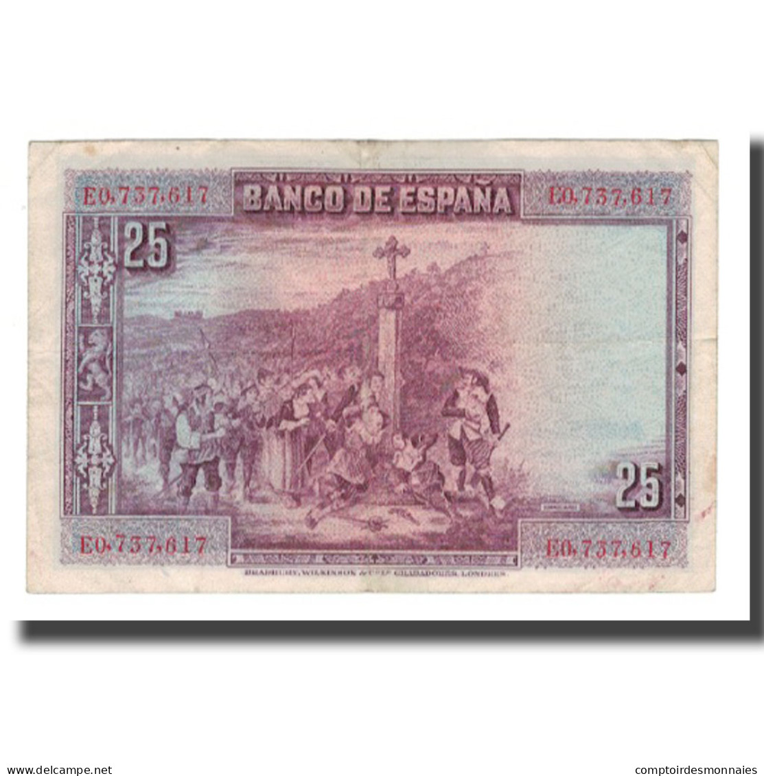 Billet, Espagne, 25 Pesetas, 1928, 1928-08-15, KM:74b, TTB - 1-2-5-25 Peseten