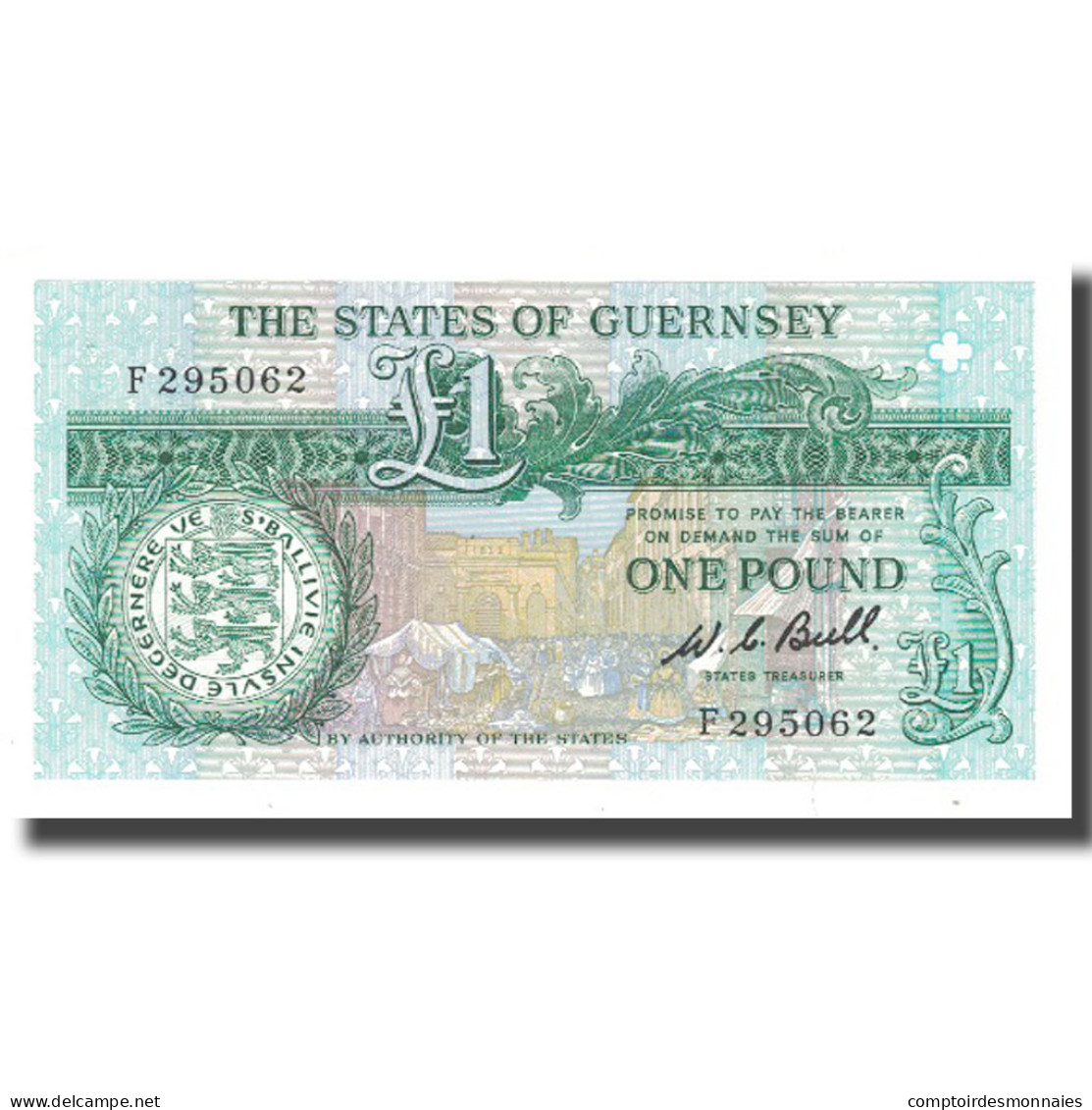 Billet, Guernsey, 1 Pound, KM:48a, NEUF - Guernesey