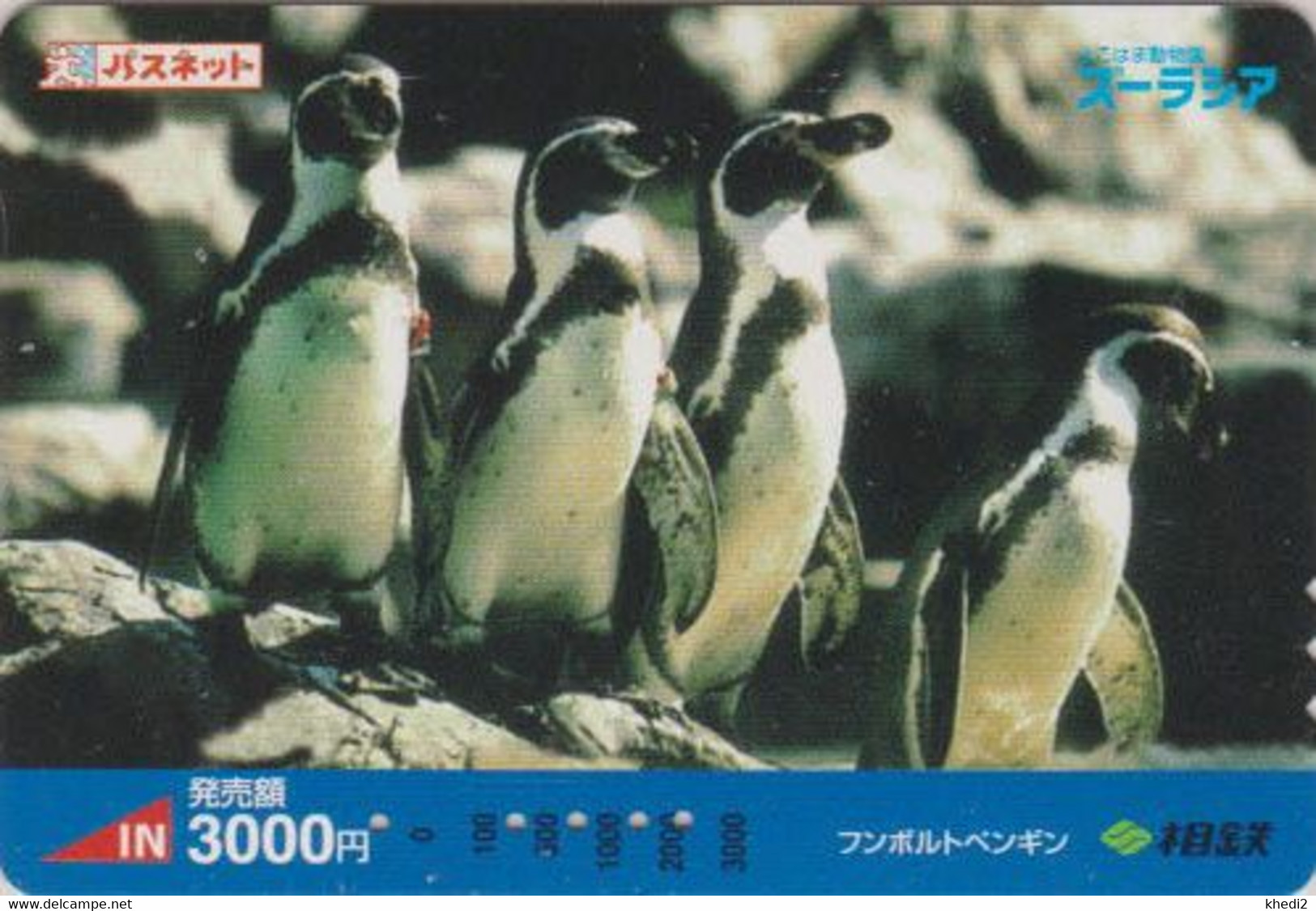 Carte Prépayée JAPON - ANIMAL - MANCHOT De HUMBOLDT - Pingouin - PENGUIN BIRD JAPAN Prepaid Sotetsu Card - 5316 - Pingouins & Manchots
