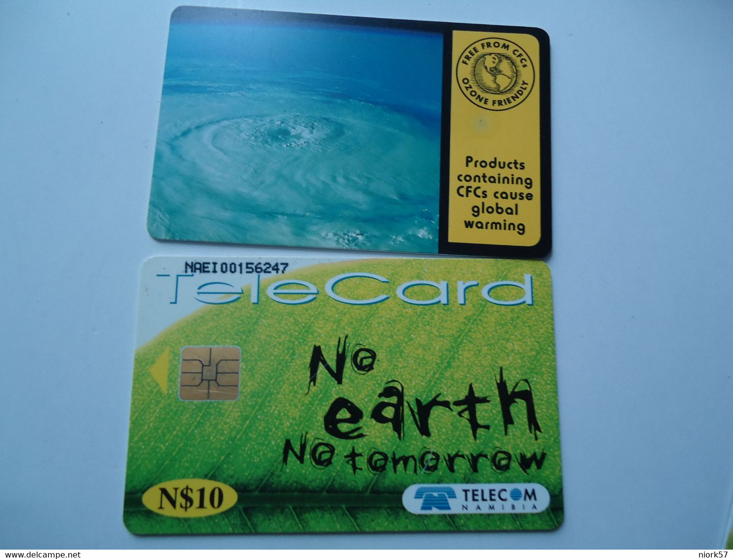 NAMIBIA   USED CARDS   NO EARTH  NO TOMORROW  2 SCAN - Namibie