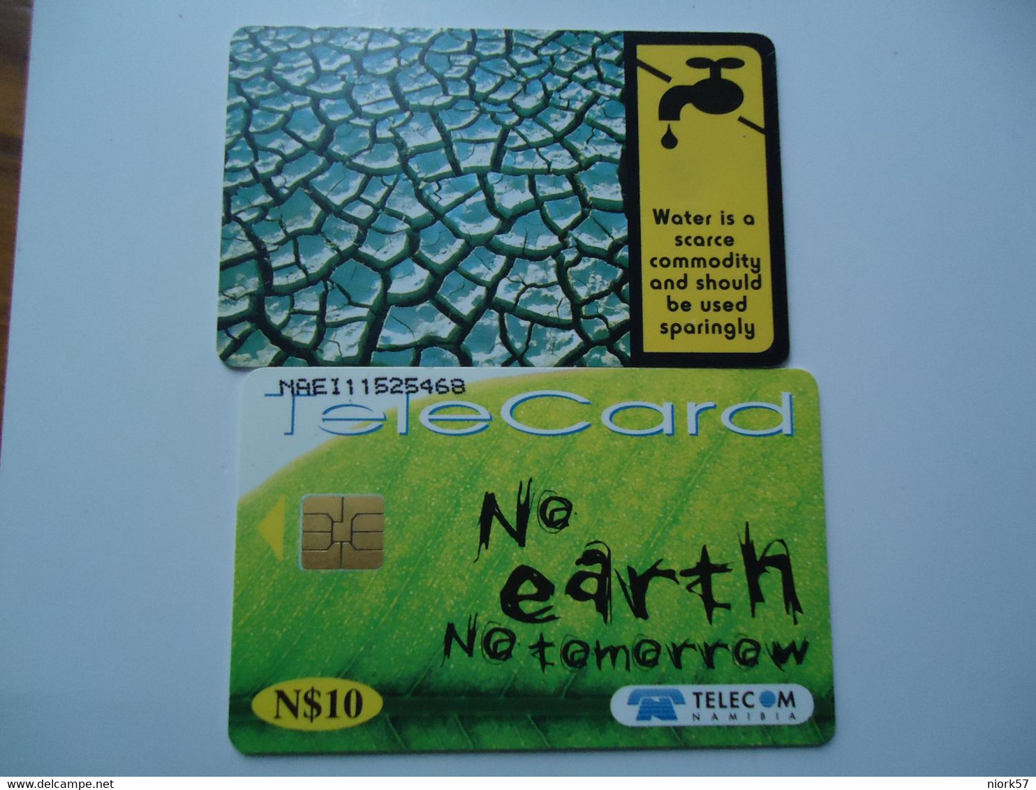 NAMIBIA   USED CARDS   NO EARTH  NO TOMORROW  2 SCAN - Namibie