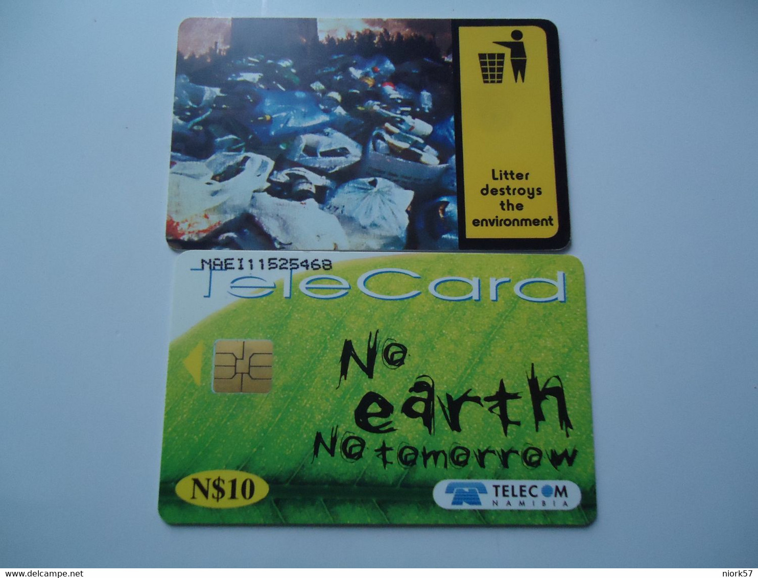 NAMIBIA   USED CARDS   NO EARTH  NO TOMORROW  2 SCAN - Namibia