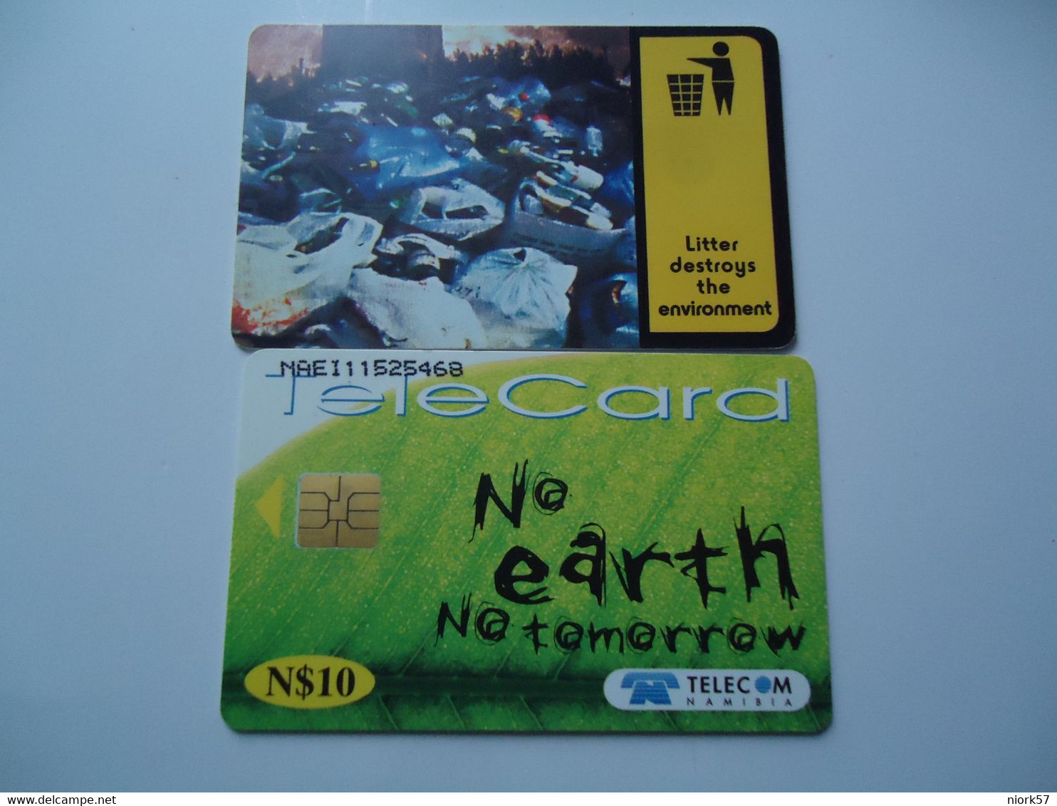 NAMIBIA   USED CARDS   NO EARTH  NO TOMORROW  2 SCAN - Namibie