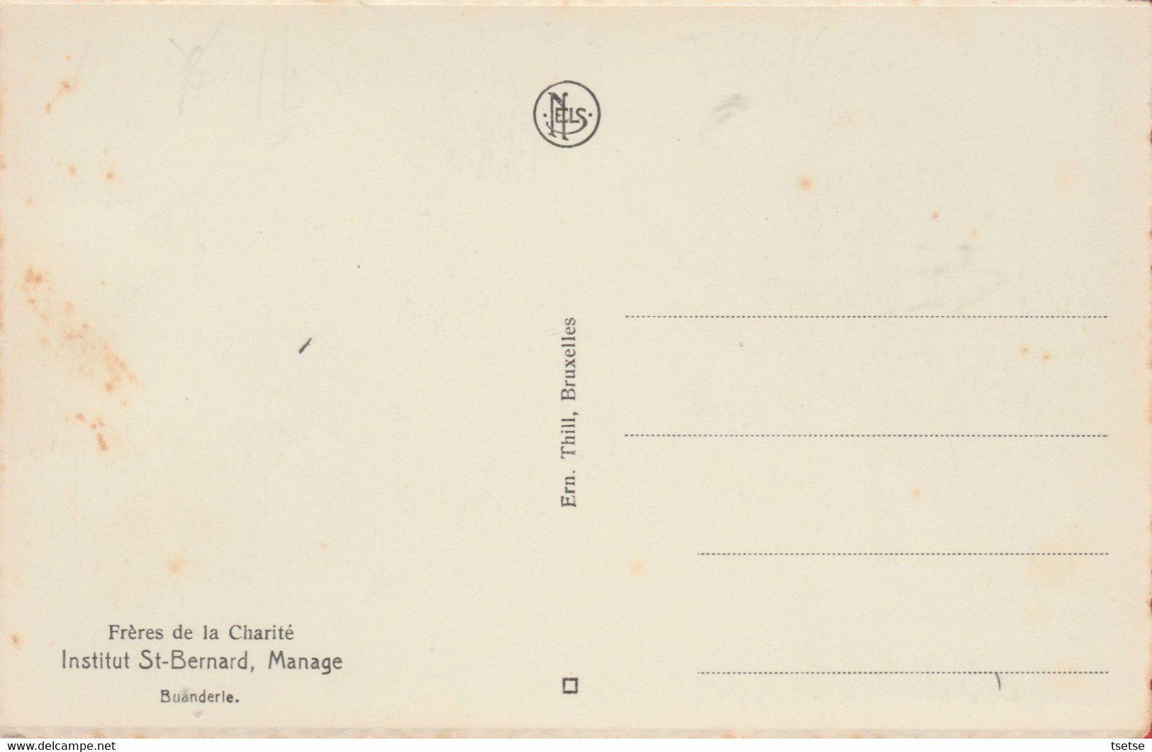 Manage - Institut St-Bernard - Frères De La Charité -La Buanderie ( Voir Verso ) - Manage