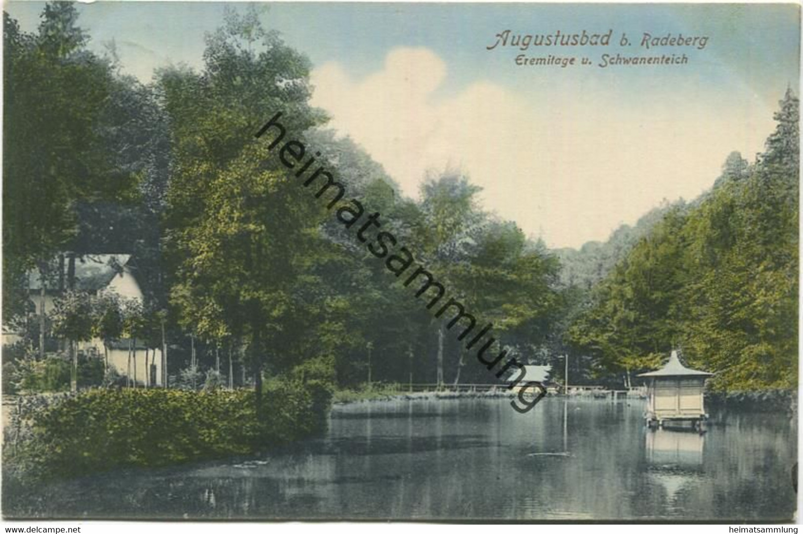 Radeberg - Augustusbad - Eremitage Und Schwanenteich - Verlag Alfred Hartmann Dresden Gel. 1909 - Radeberg