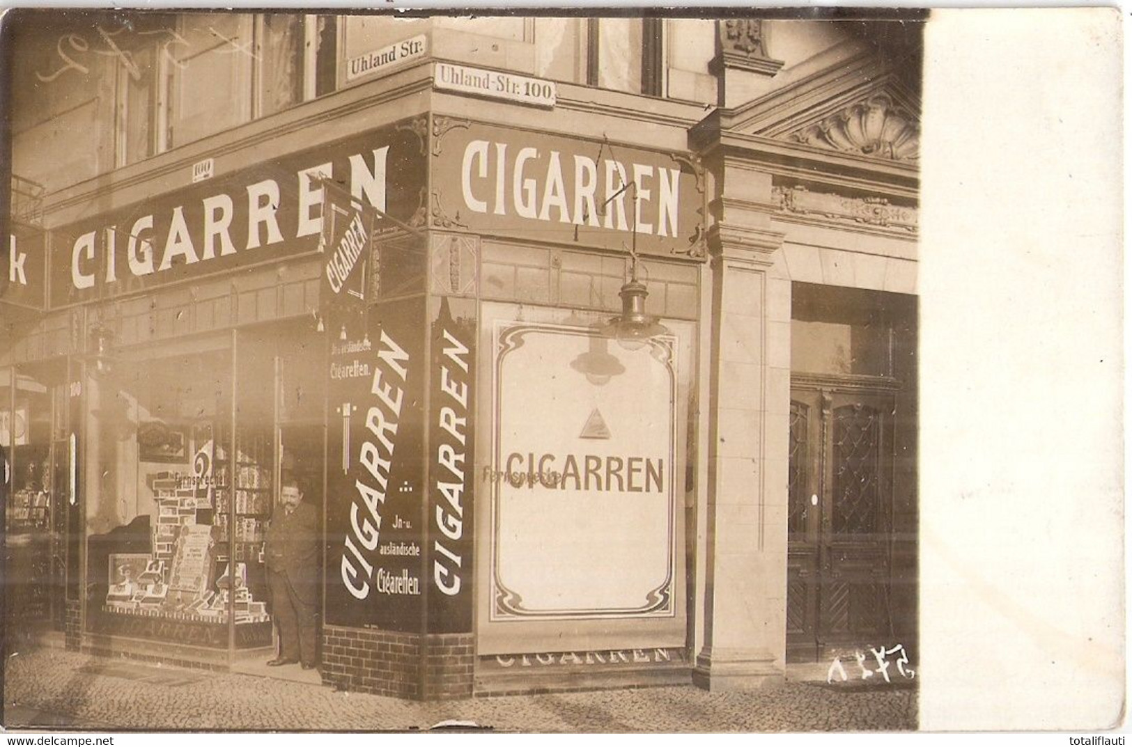 BERLIN WILMERSDORF Uhlandstrasse 100 CIGARREN Original Private Fotokarte Braun Ungelaufen - Wilmersdorf