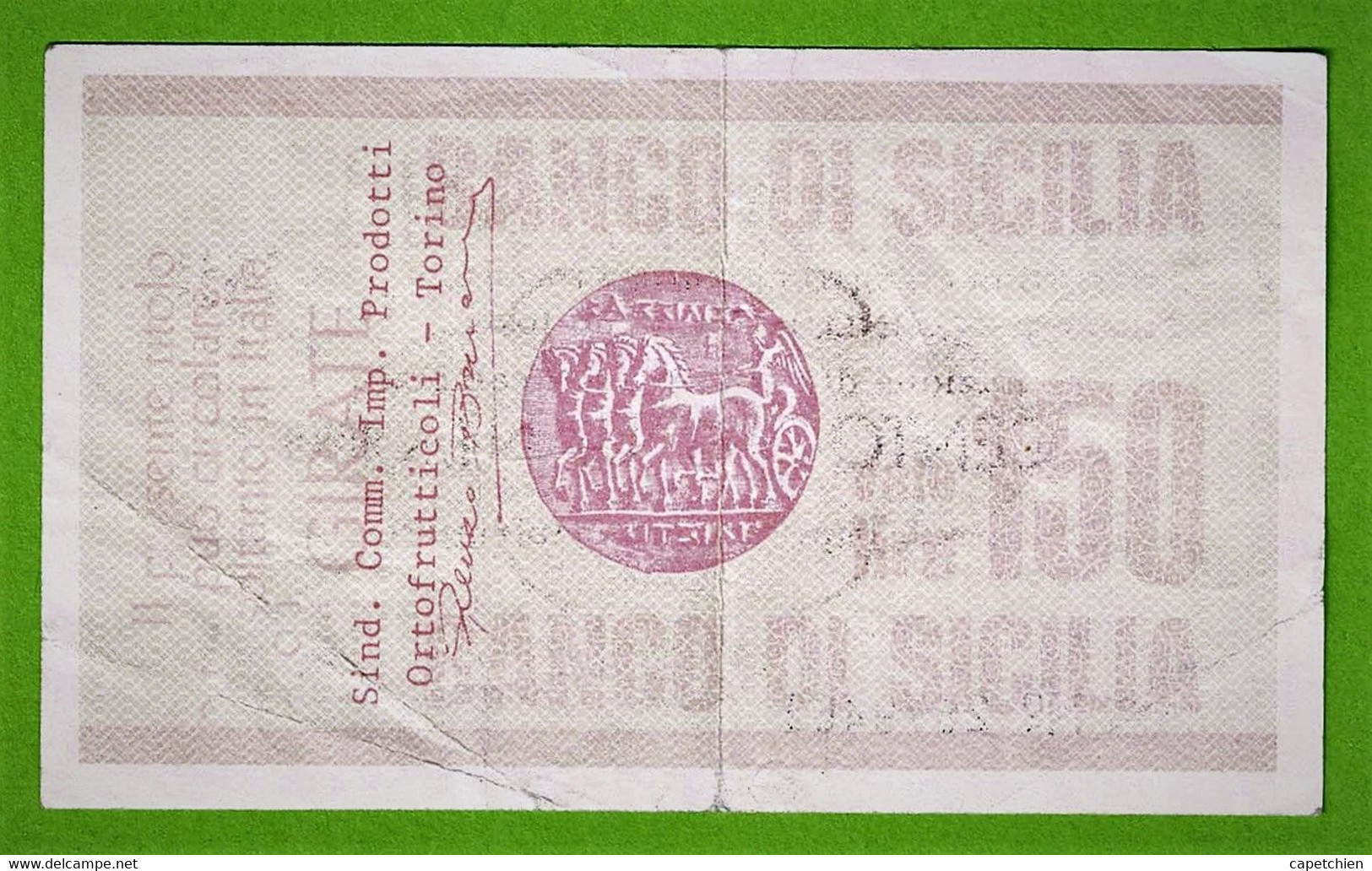 ITALIE / IL BANCO DI SICILIA / AG 2679462 / 150 LIRE / 1977 - Buoni Di Cassa