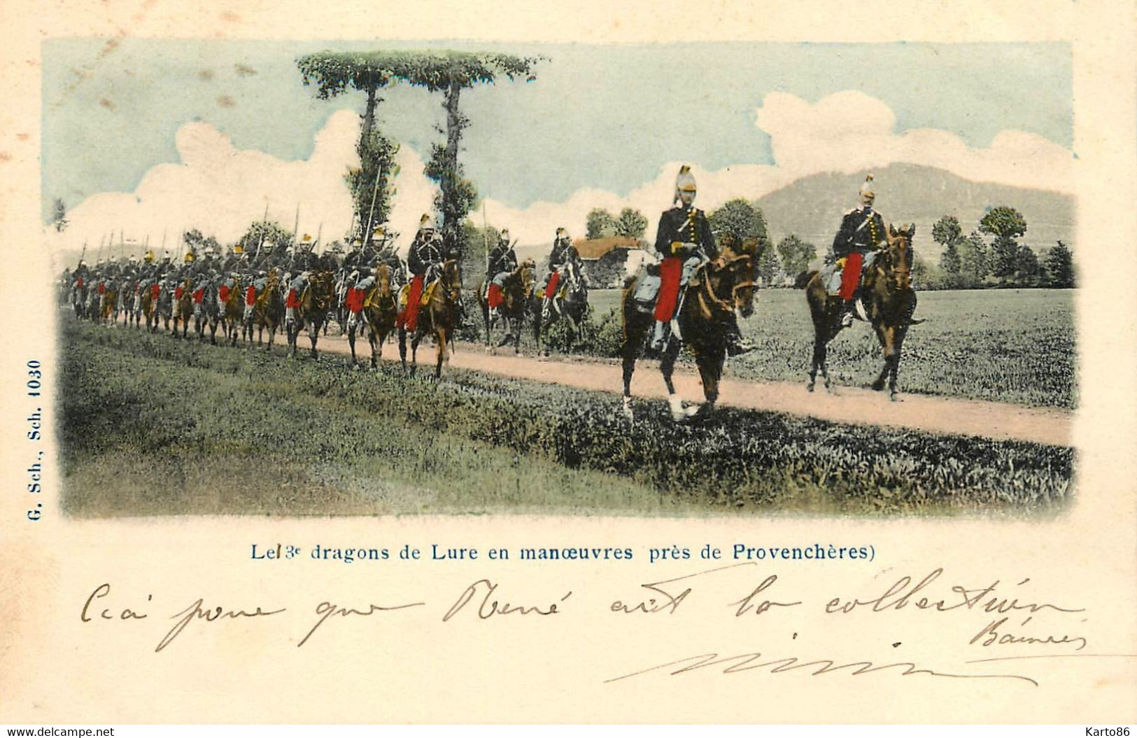 Provenchères Sur Fave * Le 3ème Dragons De Lure En Manoeuvres * Régiment * Ww1 Guerre 14/18 War - Provencheres Sur Fave