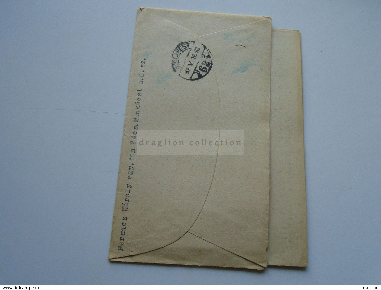 D176292   Hungary  Cover   Cancel 1952 PÉCS  -Ferenc Károly - Otros & Sin Clasificación