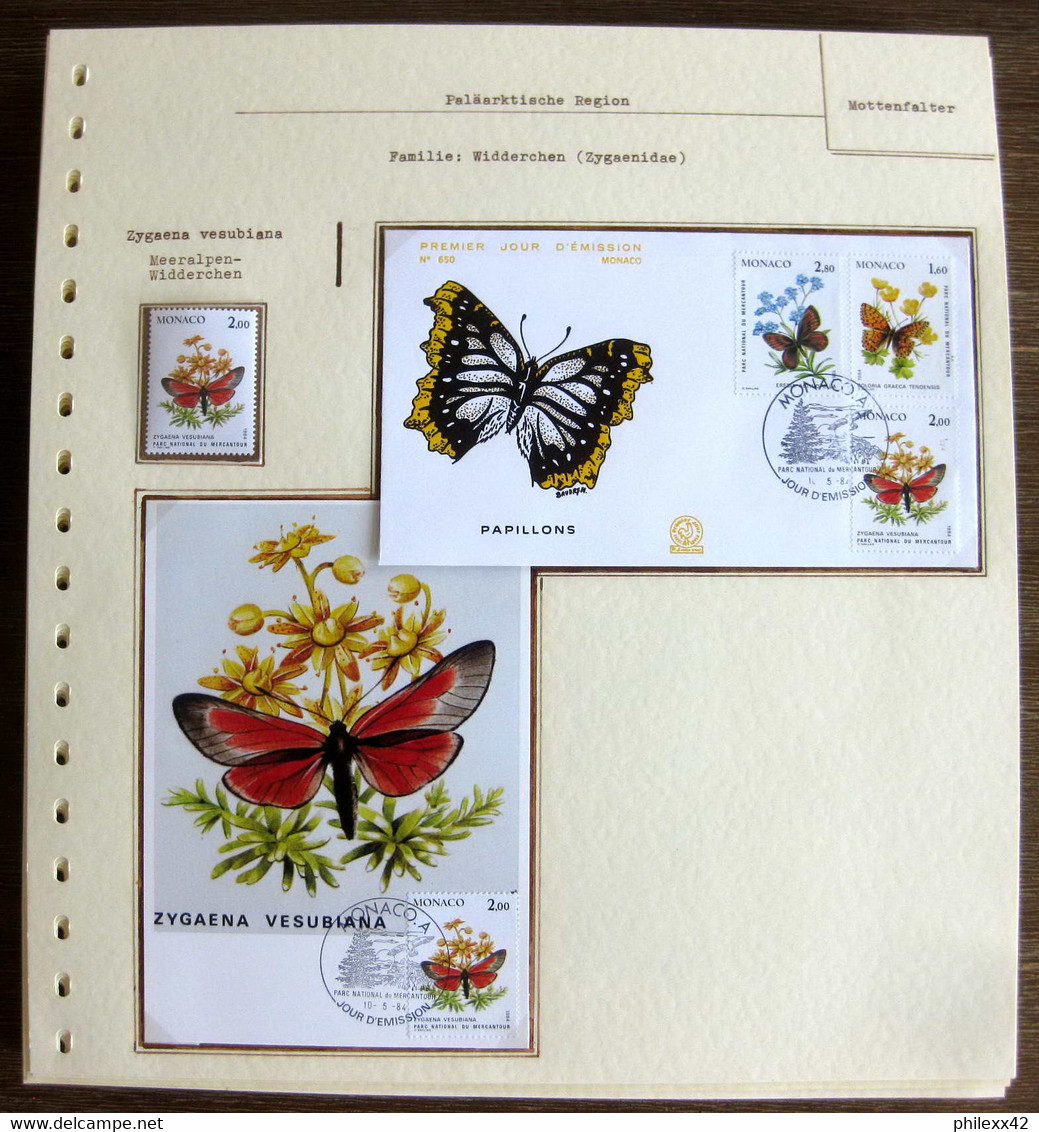 54648 Monaco Fdc Maximum 1982 Papillons Papillon Schmetterlinge Butterfly Butterflies Neufs ** MNH - Papillons