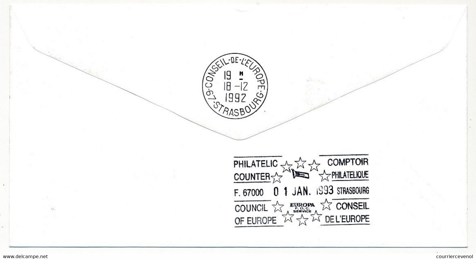 PAYS BAS - Enveloppe FDC - Nouveaux Membres De L'Union Européenne - 1/1/1993 - DEN HAAG - Ideas Europeas