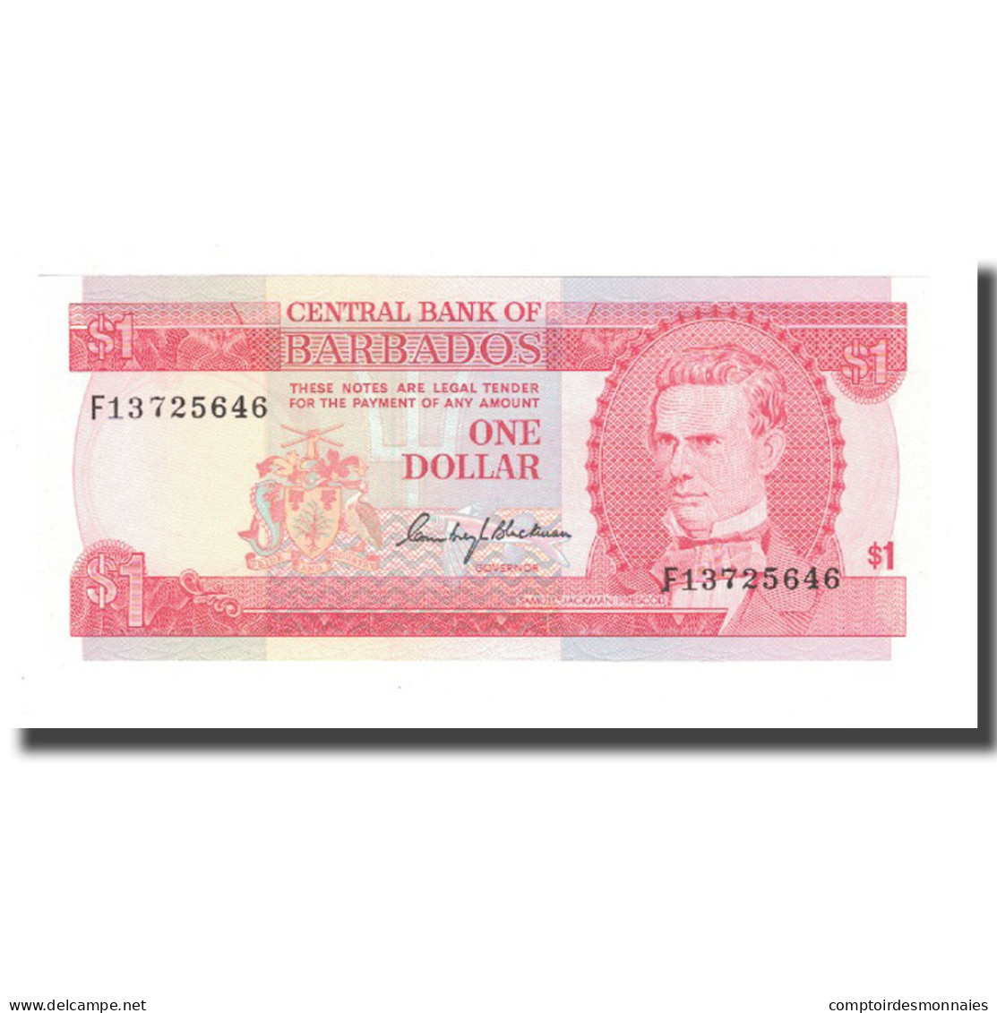 Billet, Barbados, 1 Dollar, KM:29a, NEUF - Barbades