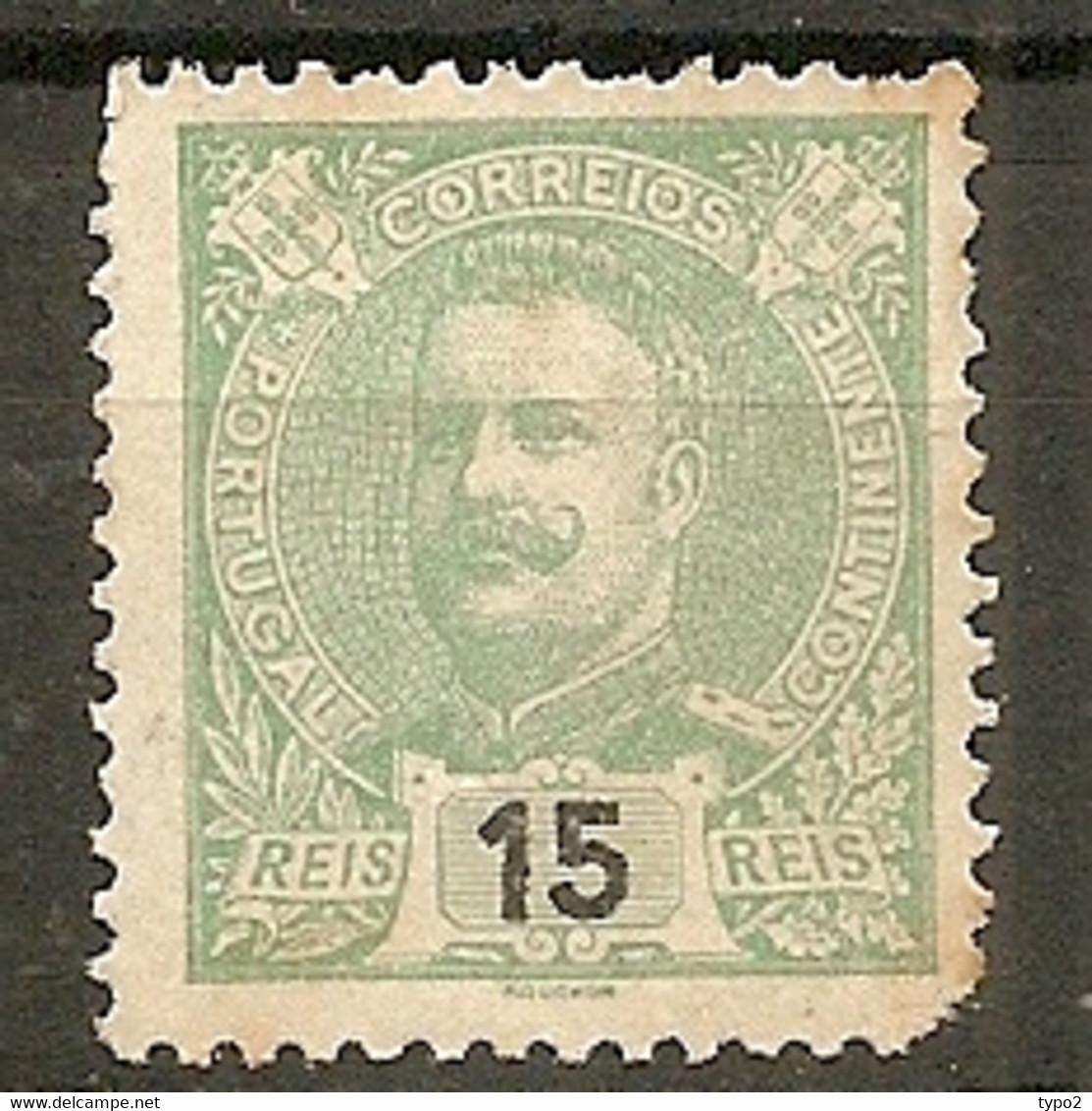 POR - Yv. N° 128  (*)  15 R  Vert Charles Ier Cote  55  Euro  BE R 2 Scans - Unused Stamps