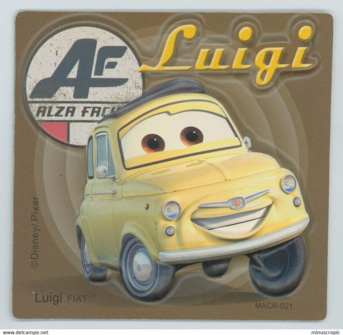 Magnet - Disney Pixar - Cars - Luigi - Fiat - Transportmiddelen