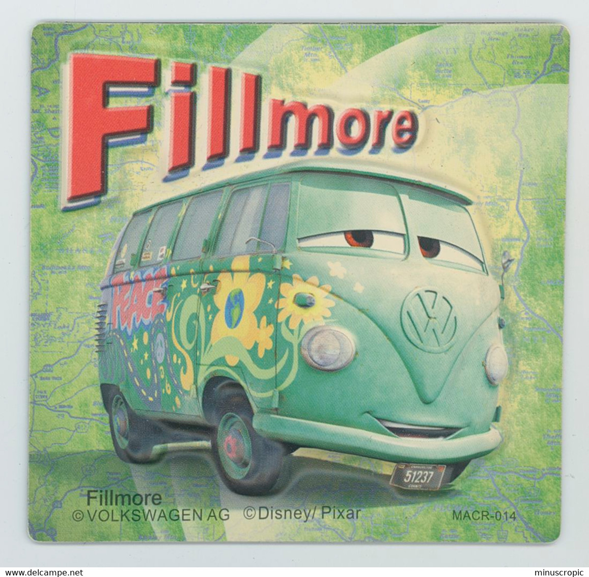 Magnet - Disney Pixar - Cars - Fillmore - Volkswagen - Trasporti