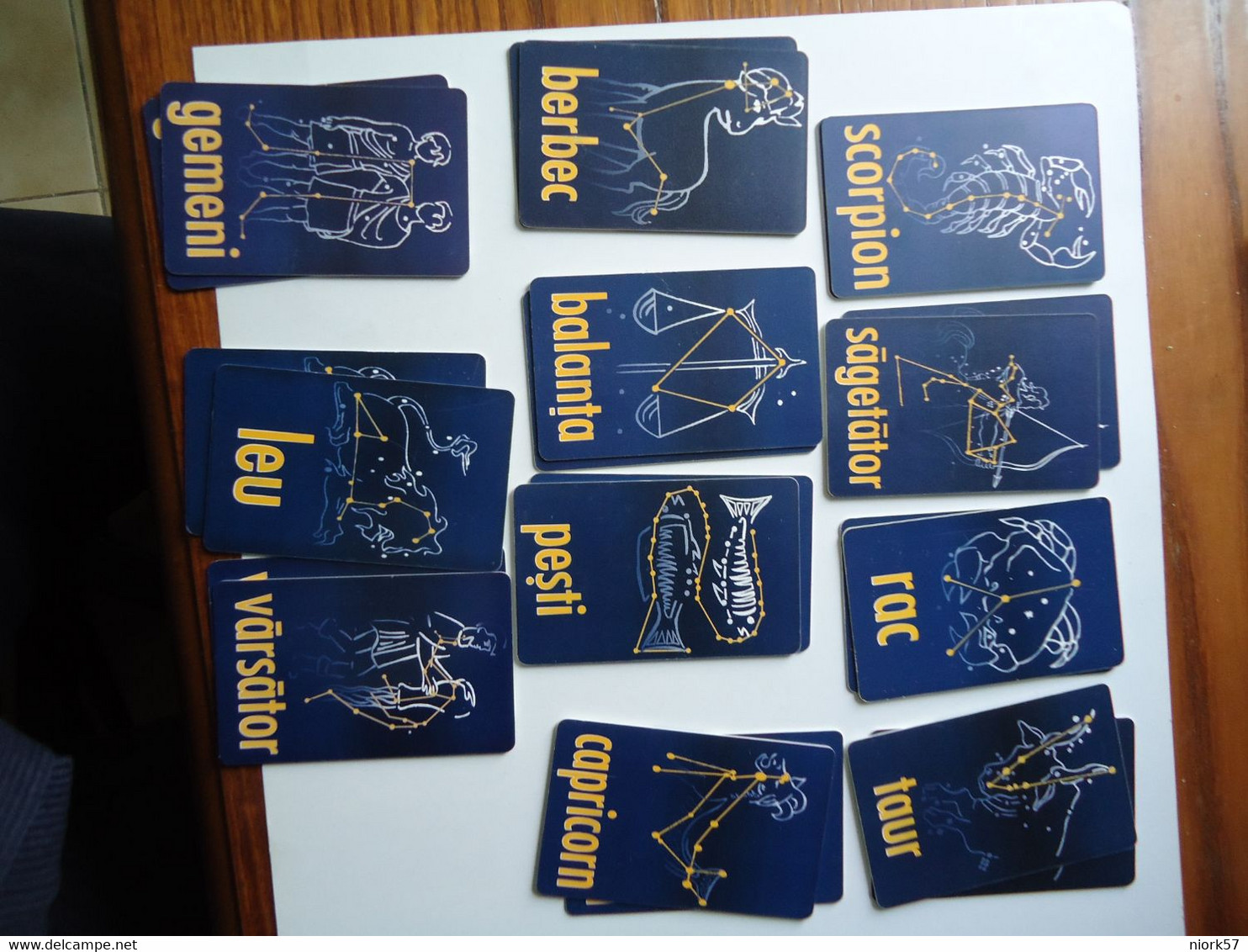 ROMANIA   SET 11      USED CARDS CHIPS MISSING  ONE  ZODIAC  ZODIAC SIGNS - Zodiaco