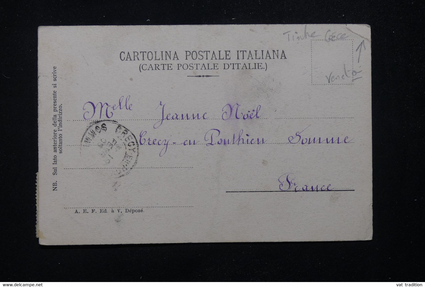 GRECE - Affranchissement Mercures Sur Carte Postale De Venise En 1905 Pour La France - L 81680 - Cartas & Documentos