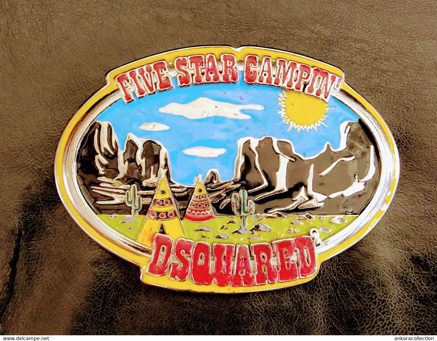 AC - FIVE STAR CAMPIN' DSQUARED2 BELT BUCKLE BORN IN CANADA - MADE IN ITALY - Cinture & Fibbie