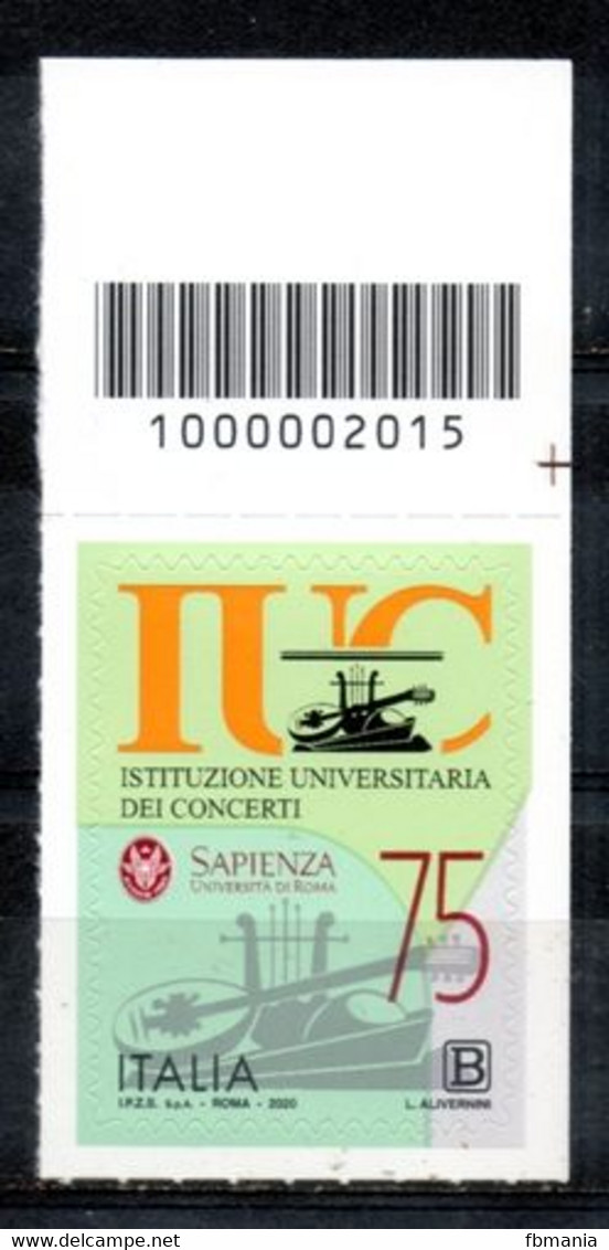 Italia 2020 - IUC Istituzione Universitaria Dei Concerti Codice A Barre MNH ** - Code-barres