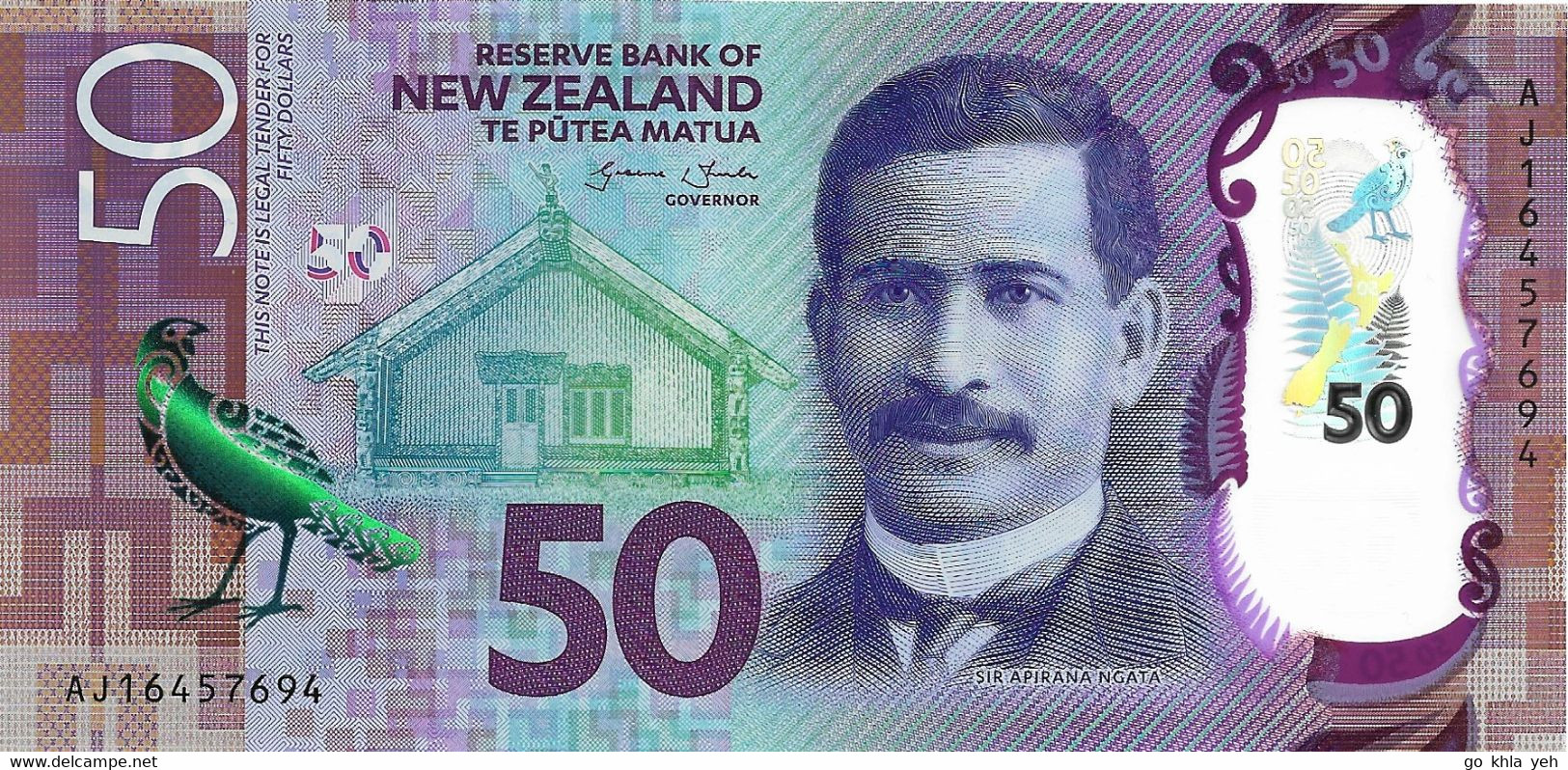 NOUVELLE-ZELANDE 2016 50 Dollar - P.194a Neuf UNC - Neuseeland