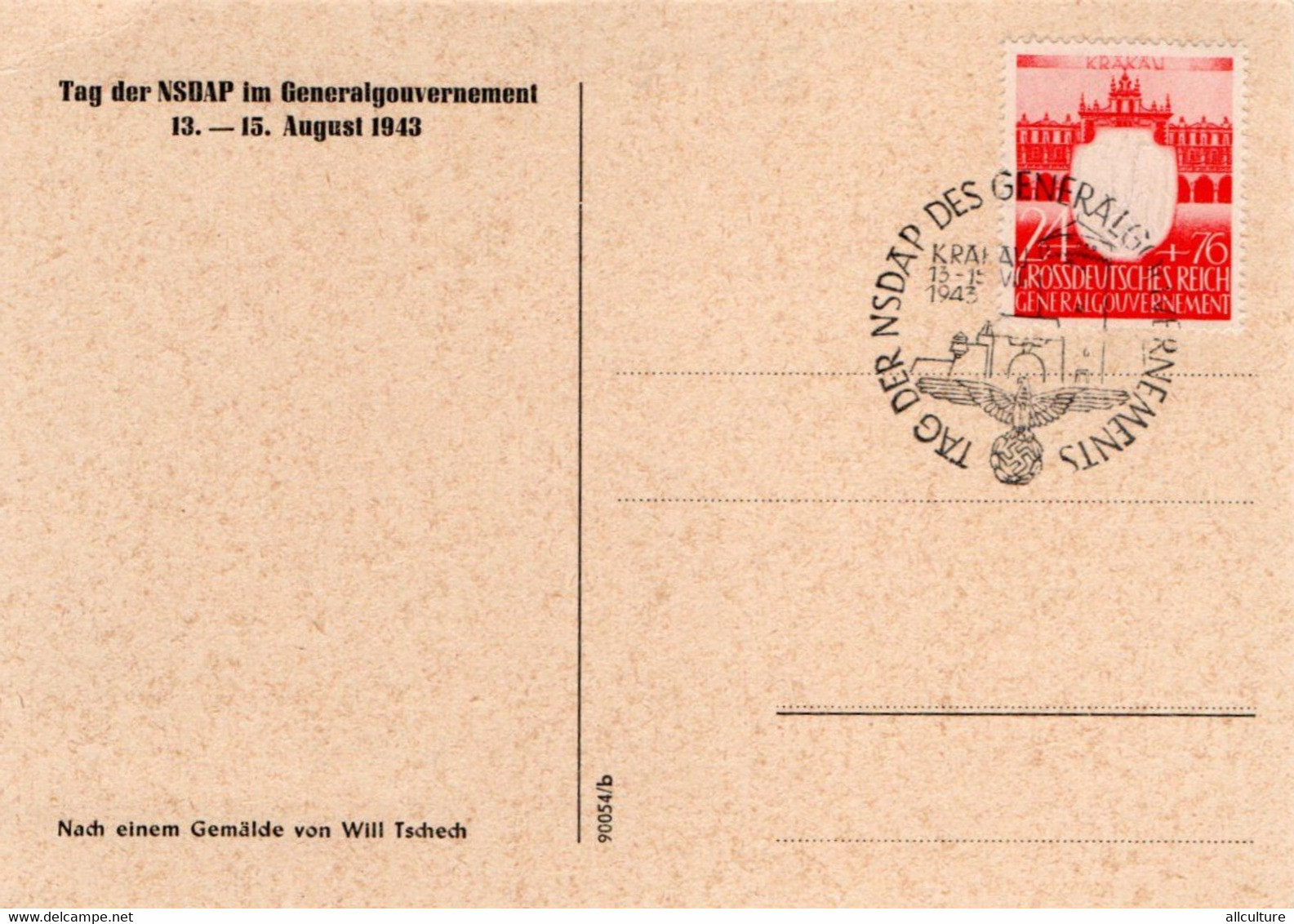 A51 - SONDERN DIE FRONT 2WW POST CARD UNUSED AUGUST 1943 - Weltkrieg 1939-45