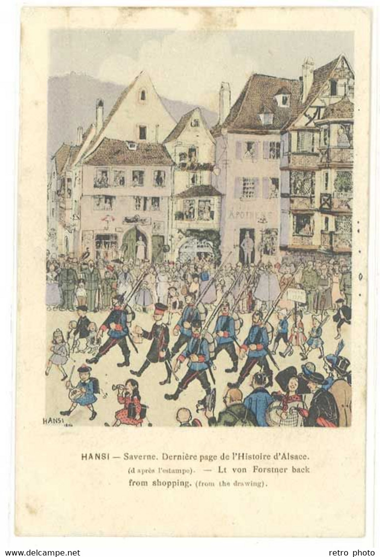 Cpa Signée Hansi - Saverne , Dernière Page De L'Histoire D'Alsace   ( S.3636) - Hansi