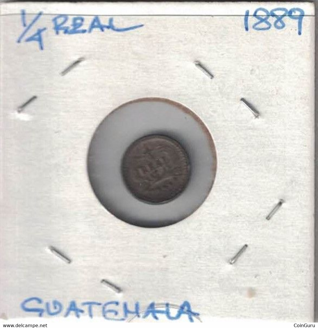 Guatemala 1/4 Real 1889 High Grade - Guatemala