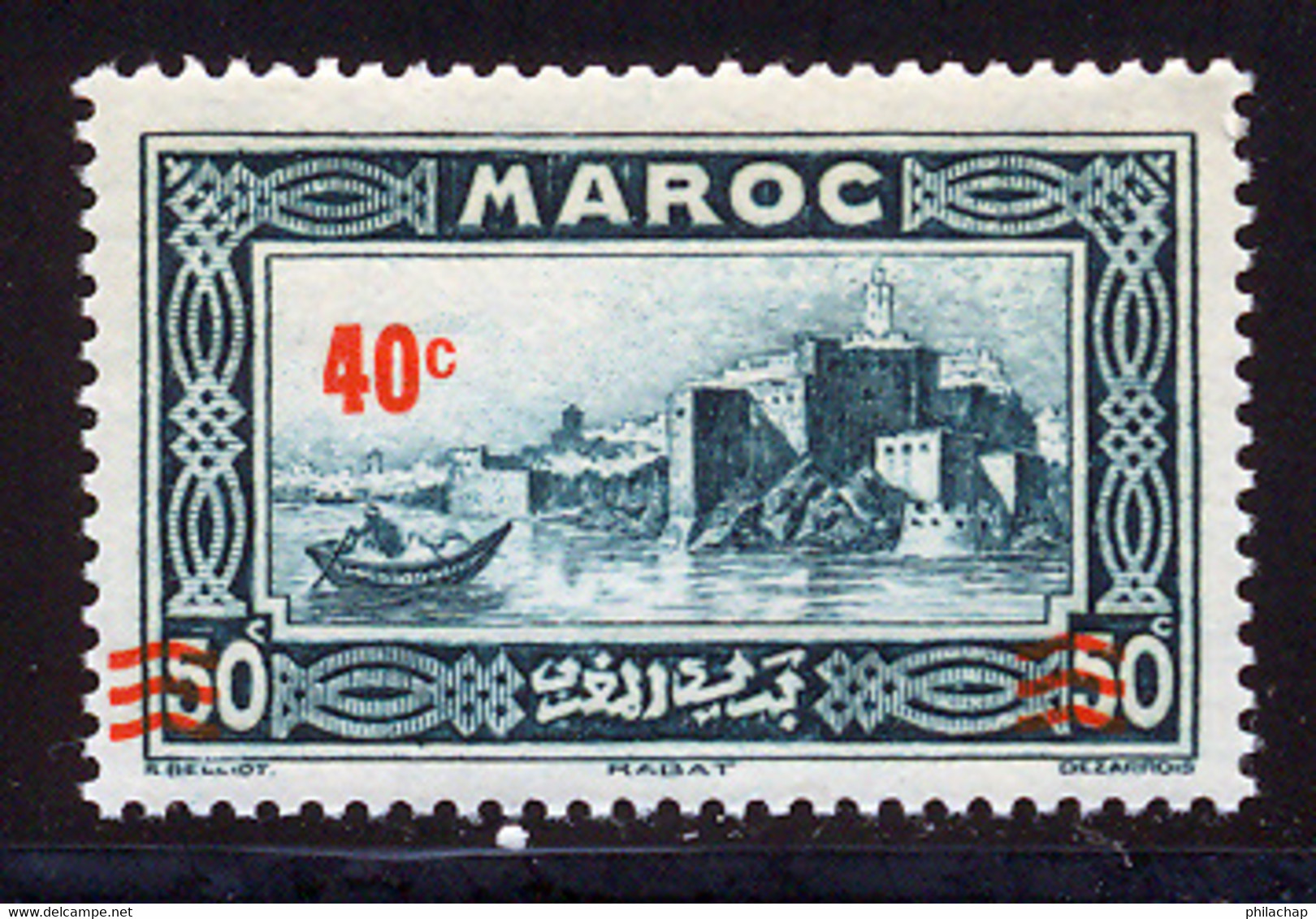 Maroc 1939 Yvert 162a ** TB - Surcharge Deplacee - Nuevos