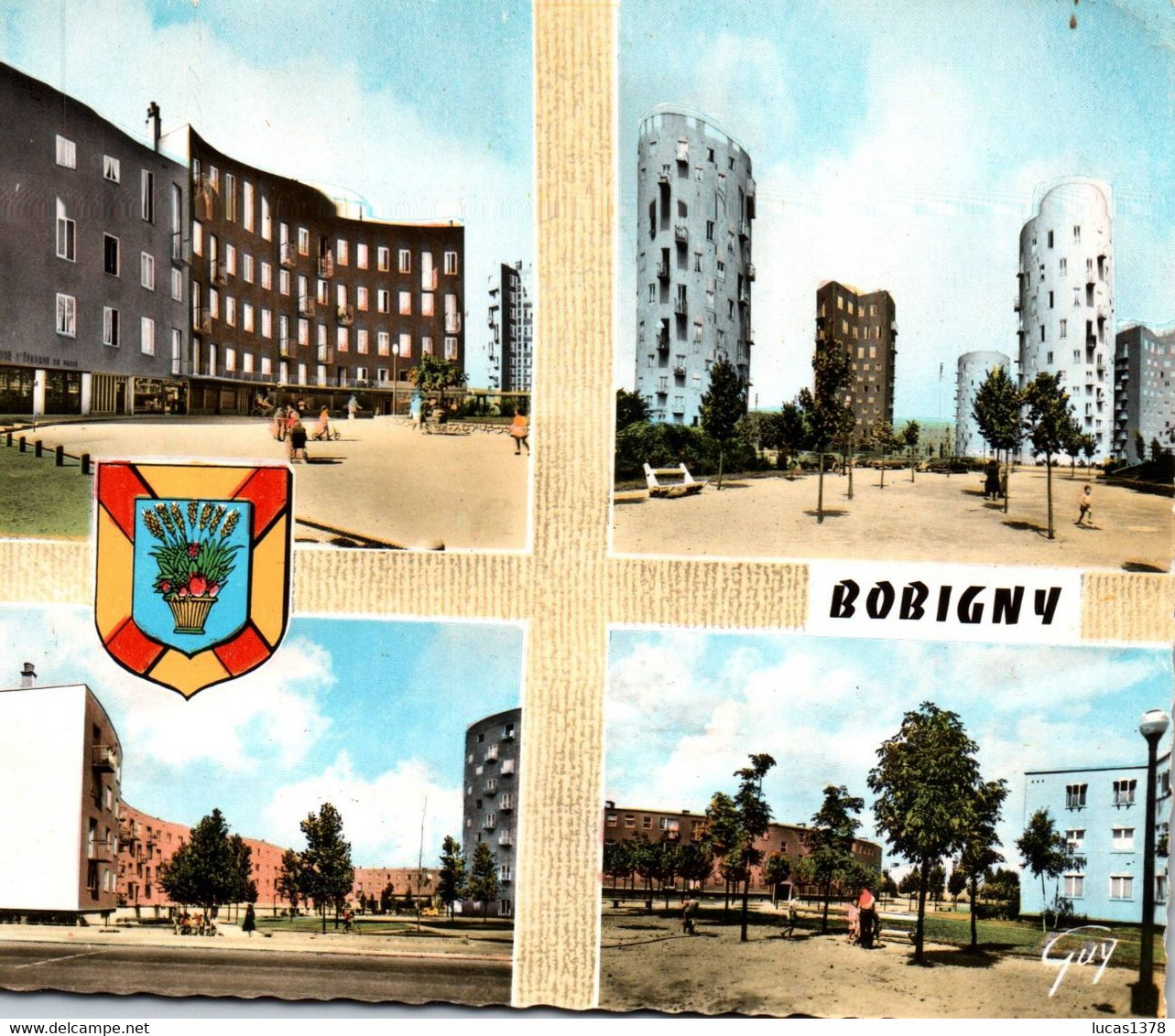 93 / BOBIGNY / GROUPE DE BOBIGNY / LA PLACE DES NATIONS UNIES / RUE LUXEMBOURG / RUE ATHENES / LES TOURS / RARE - Bobigny