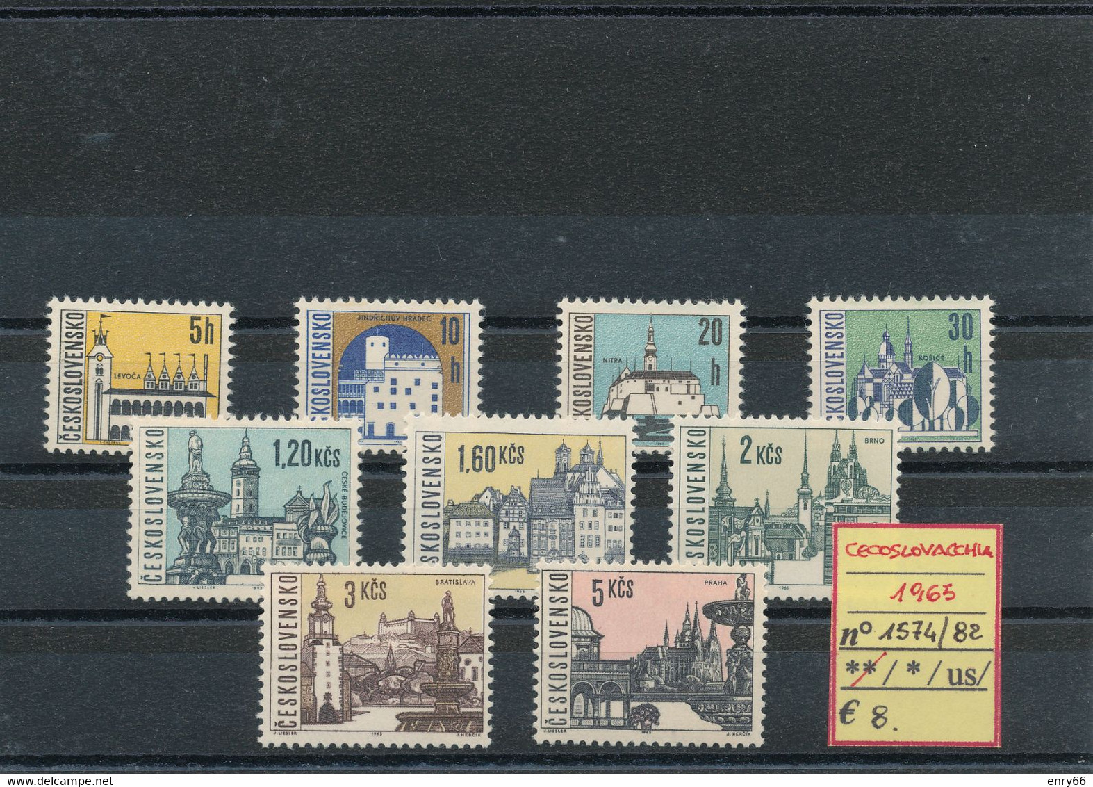 CECOSLOVACCHIA- 1965 N°1574/82 MNH - Andere & Zonder Classificatie