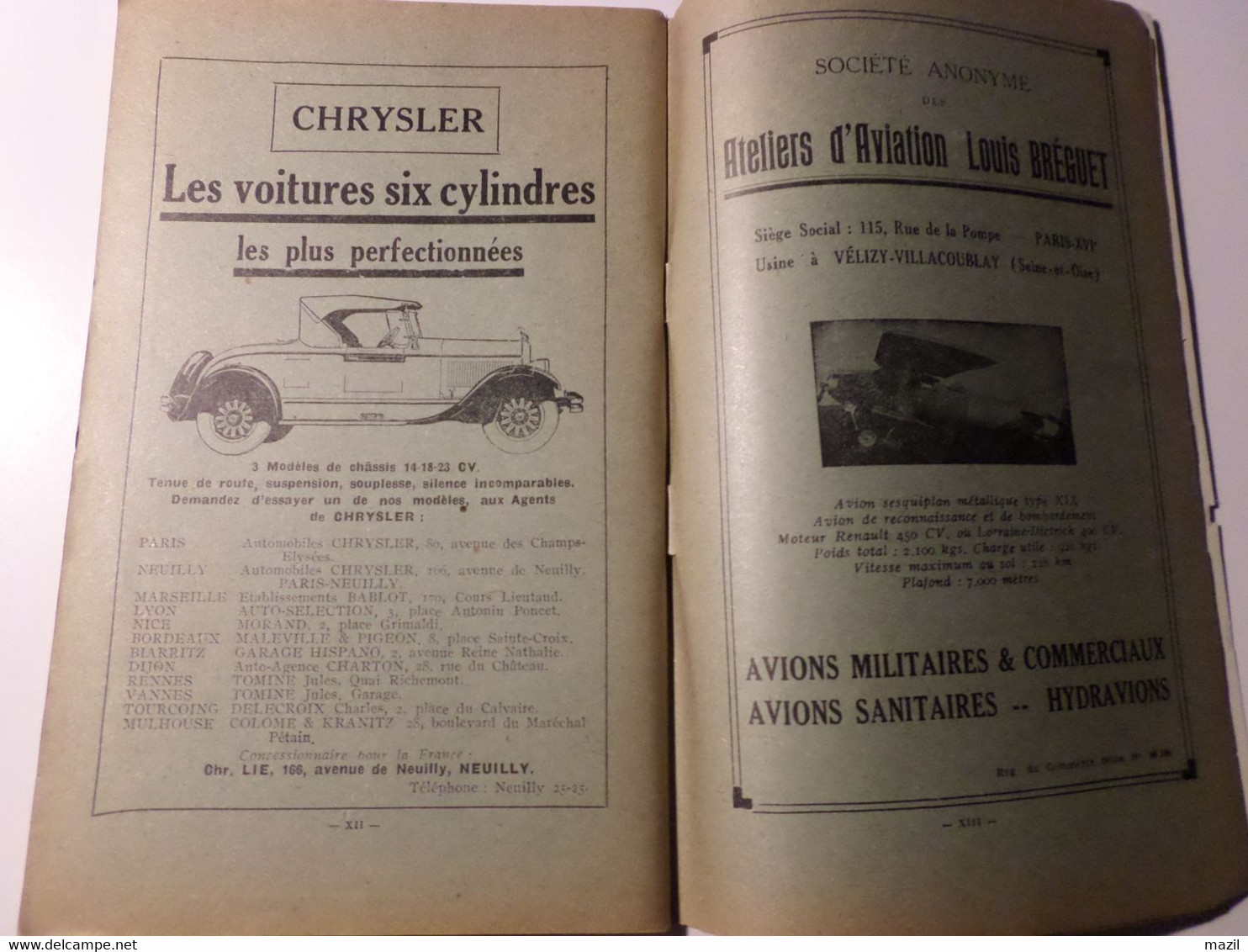 AVIATION :  Air Union : L 'Indicateur Aérien n°  74  1er Juin  1927