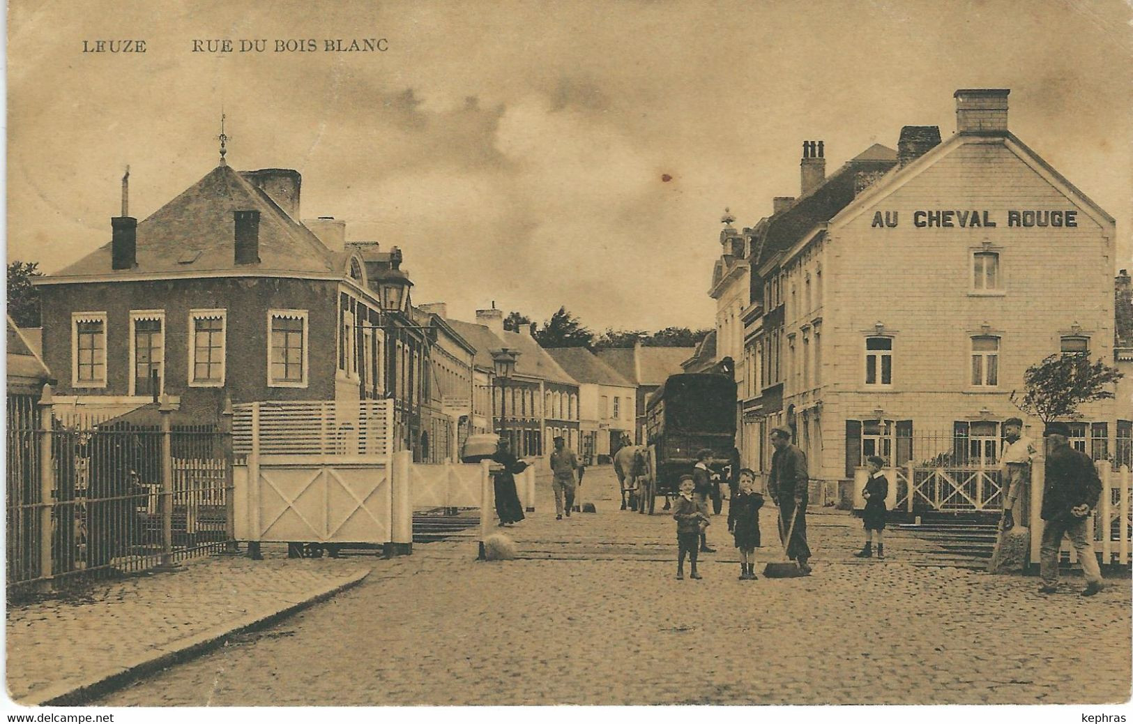 LEUZE : Rue Du Bois Blanc Cachet De La Poste 1920 - Leuze-en-Hainaut