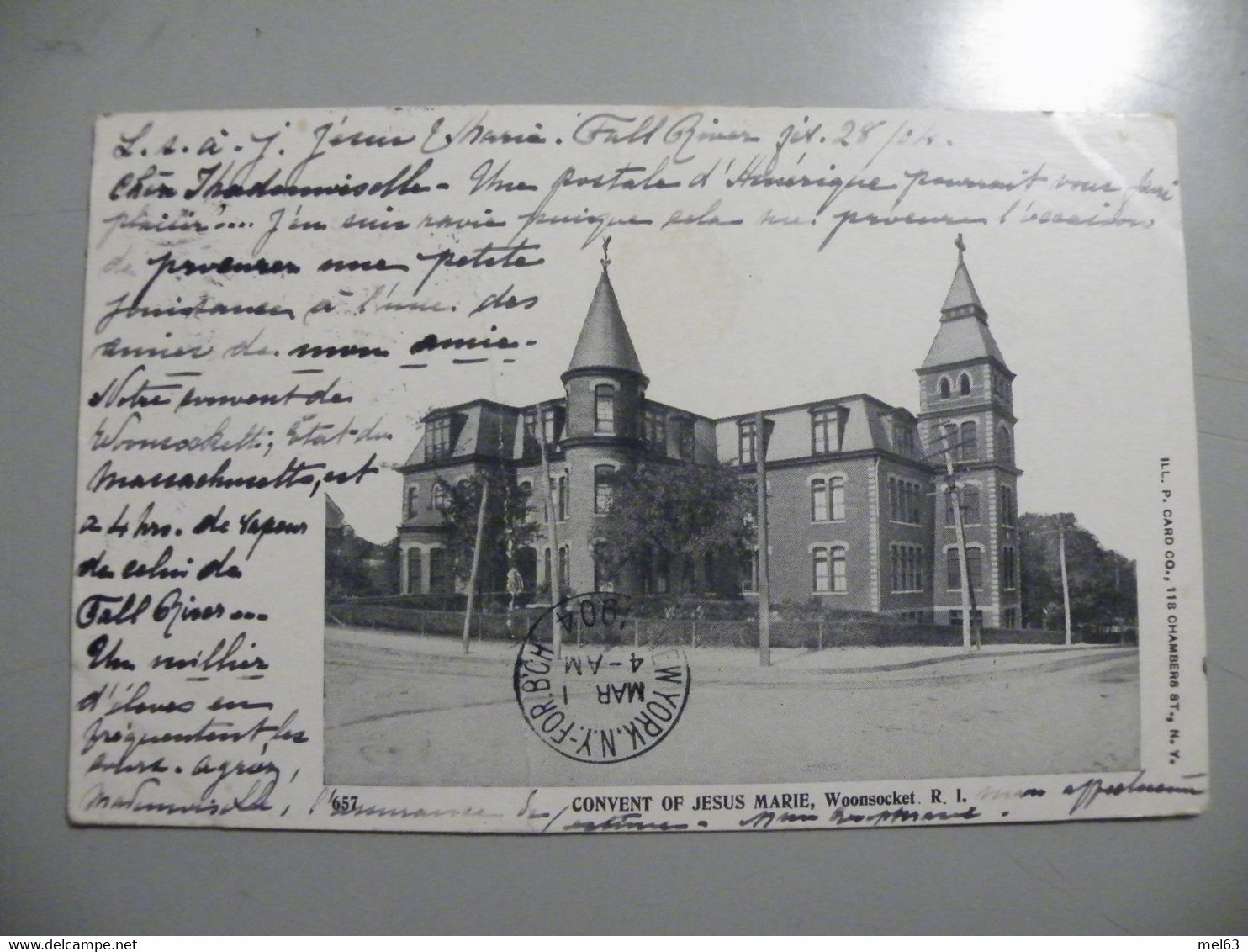 A478 . CPA. Rhode Island.CONVENT OF JESUS MARIE. Woonsocket.  Beau Plan . écrite & Voyagée 1904 - Woonsocket