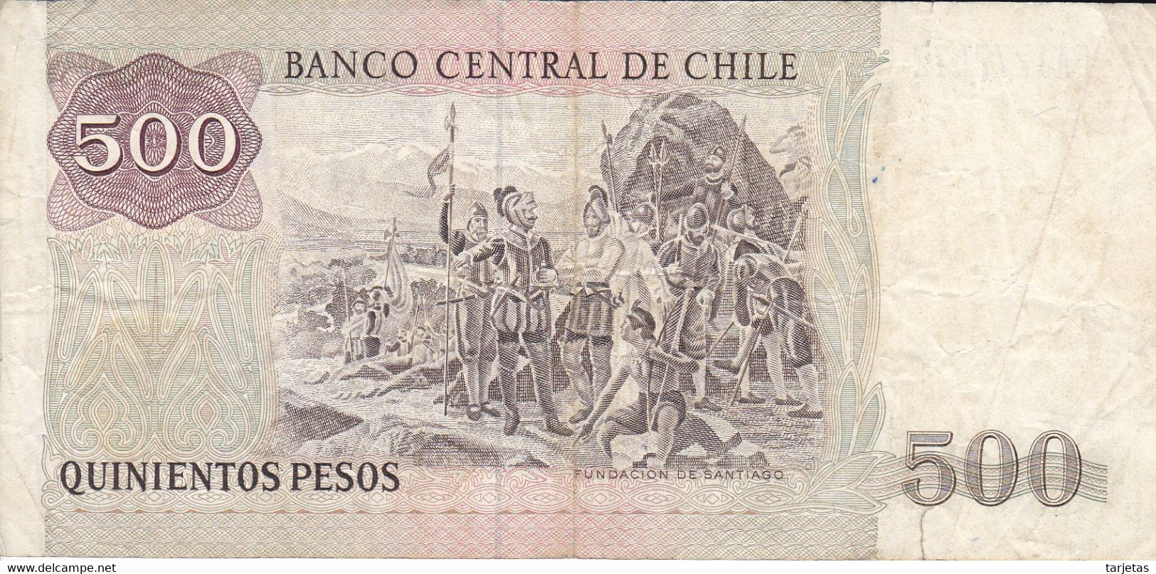 BILLETE DE CHILE DE 500 PESOS  DEL AÑO 1995  (BANKNOTE) - Chile